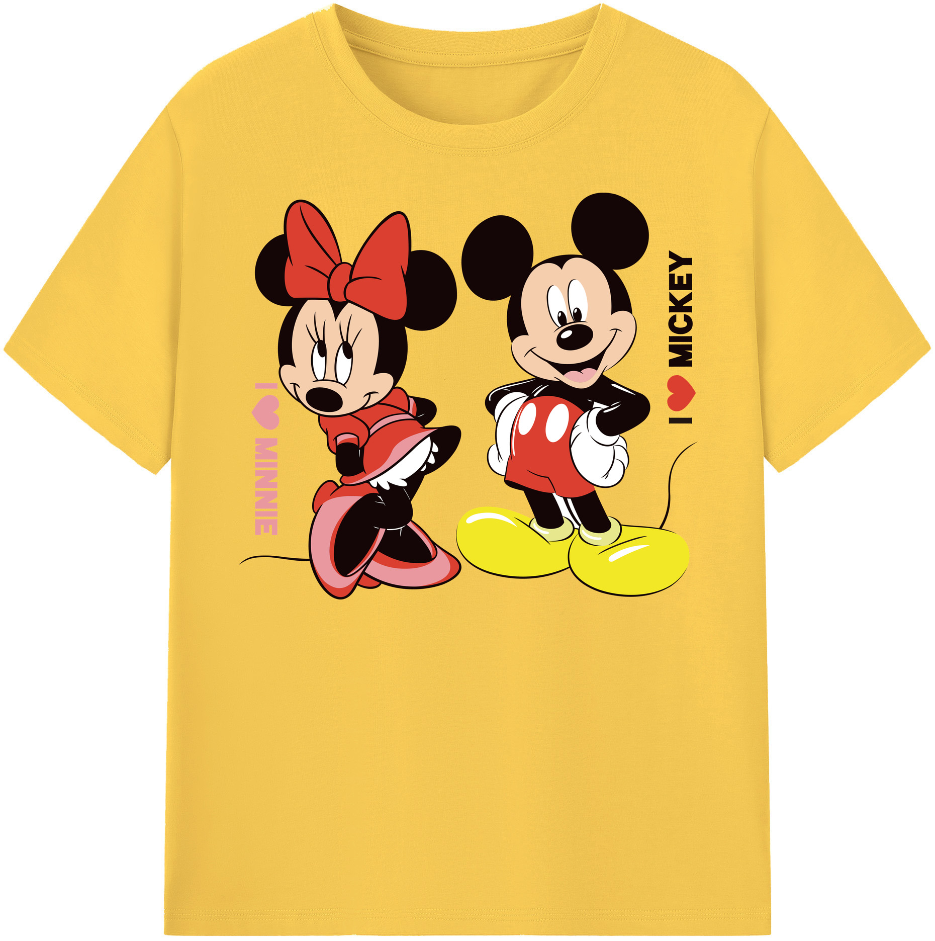 （画像用） ミッキーマウス Mickey Mouse 綿100％半袖Tシャツ（フロントプリント）