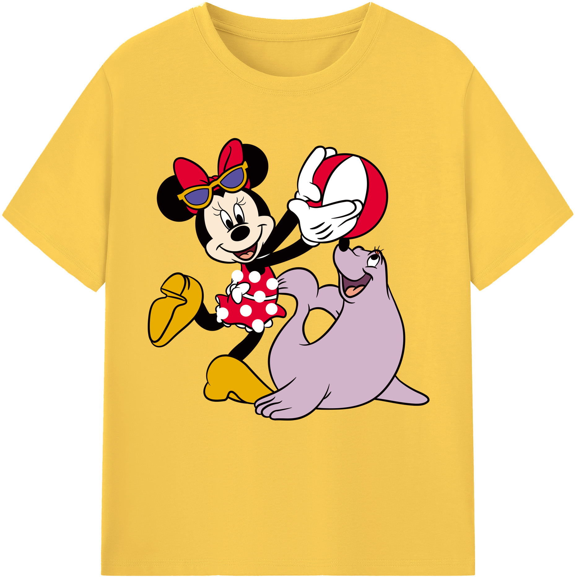 （画像用） ミッキーマウス Mickey Mouse 綿100％半袖Tシャツ（フロントプリント）