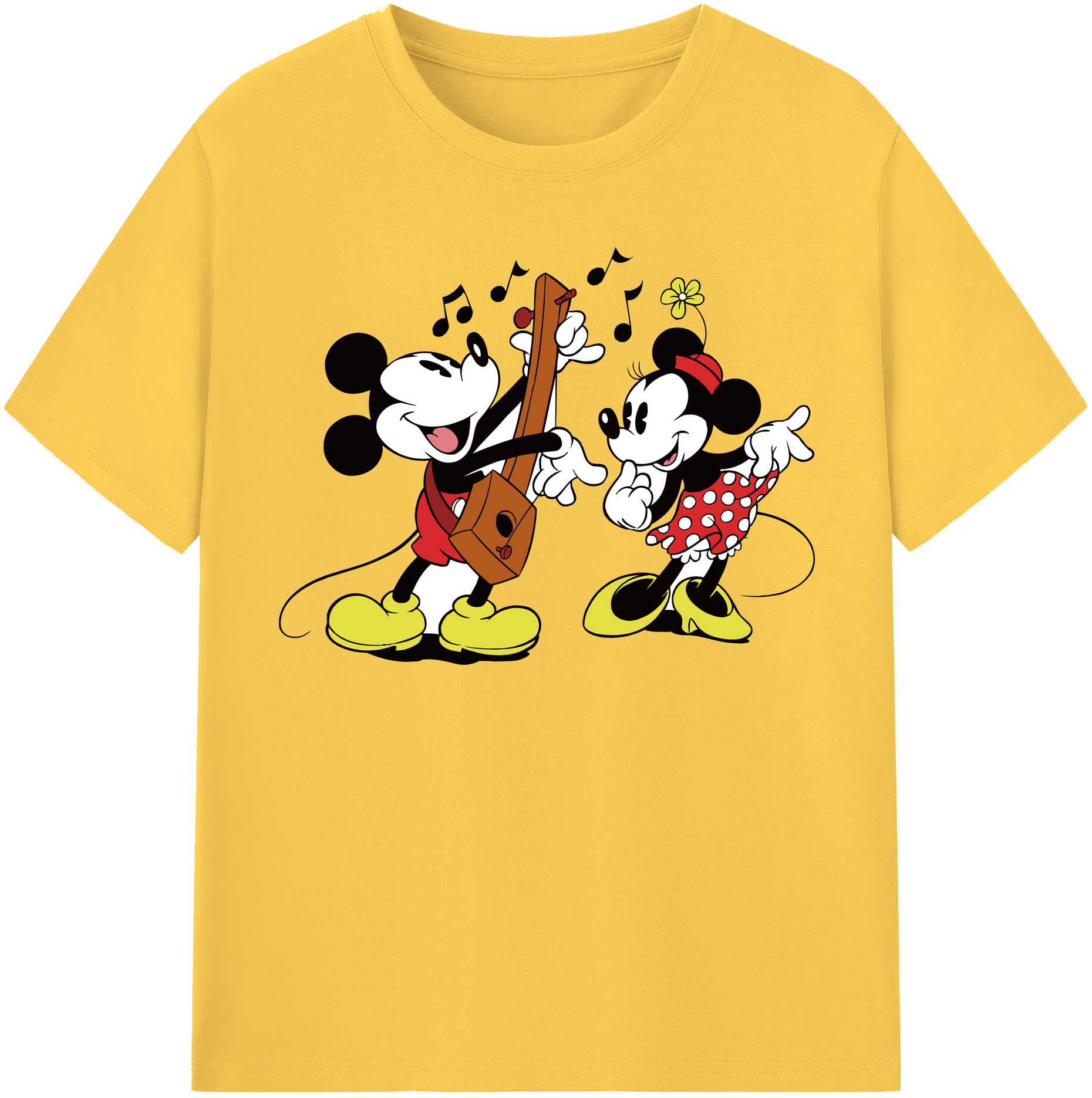 （画像用） ミッキーマウス Mickey Mouse 綿100％半袖Tシャツ（フロントプリント）