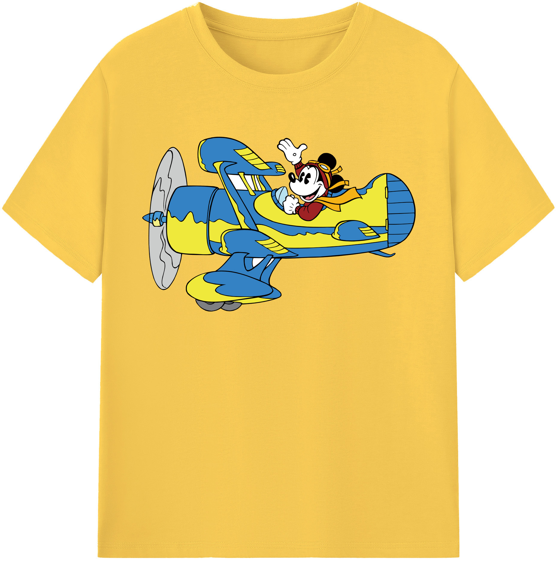 （画像用） ミッキーマウス Mickey Mouse 綿100％半袖Tシャツ（フロントプリント）