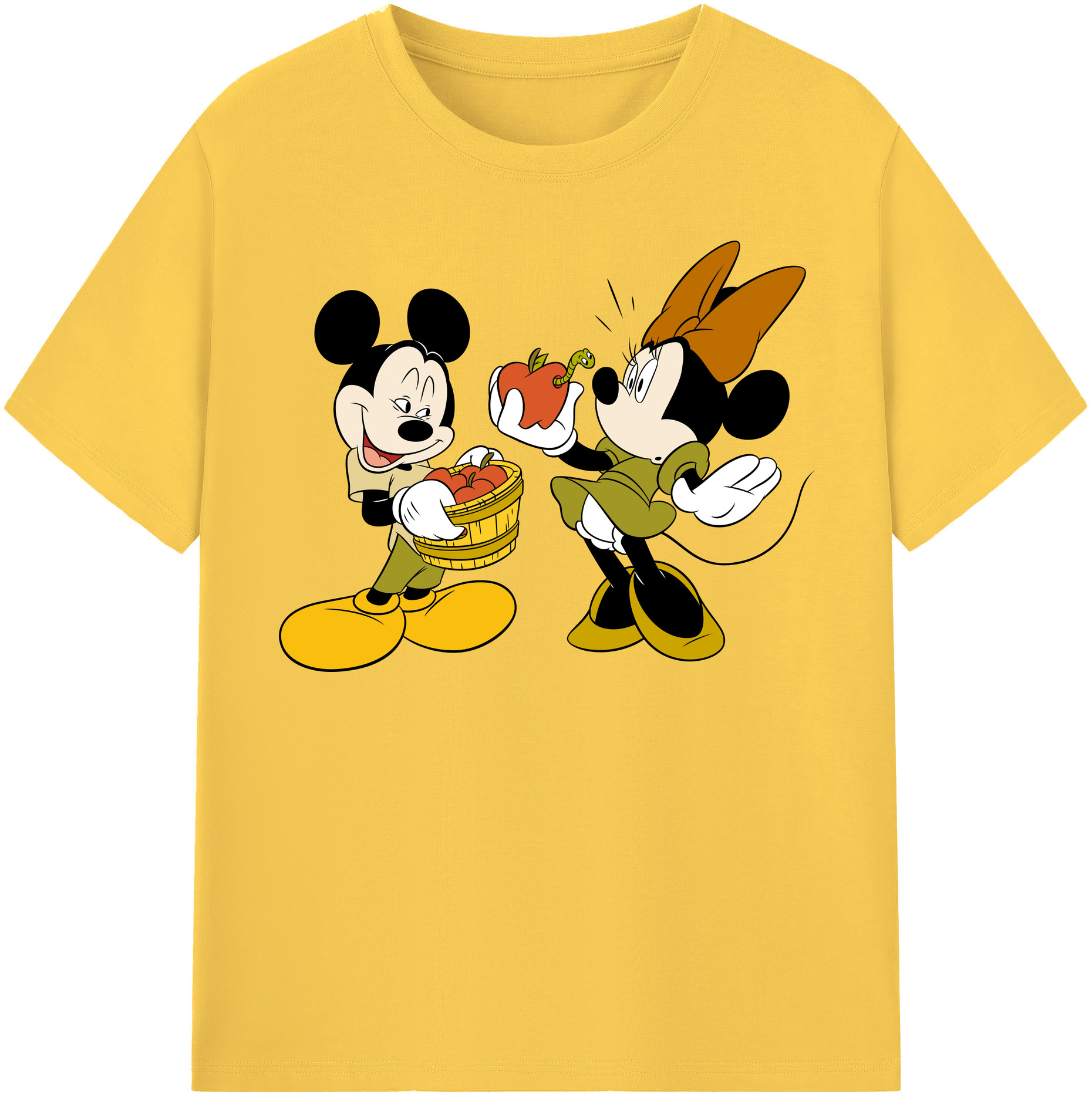 （画像用） ミッキーマウス Mickey Mouse 綿100％半袖Tシャツ（フロントプリント）