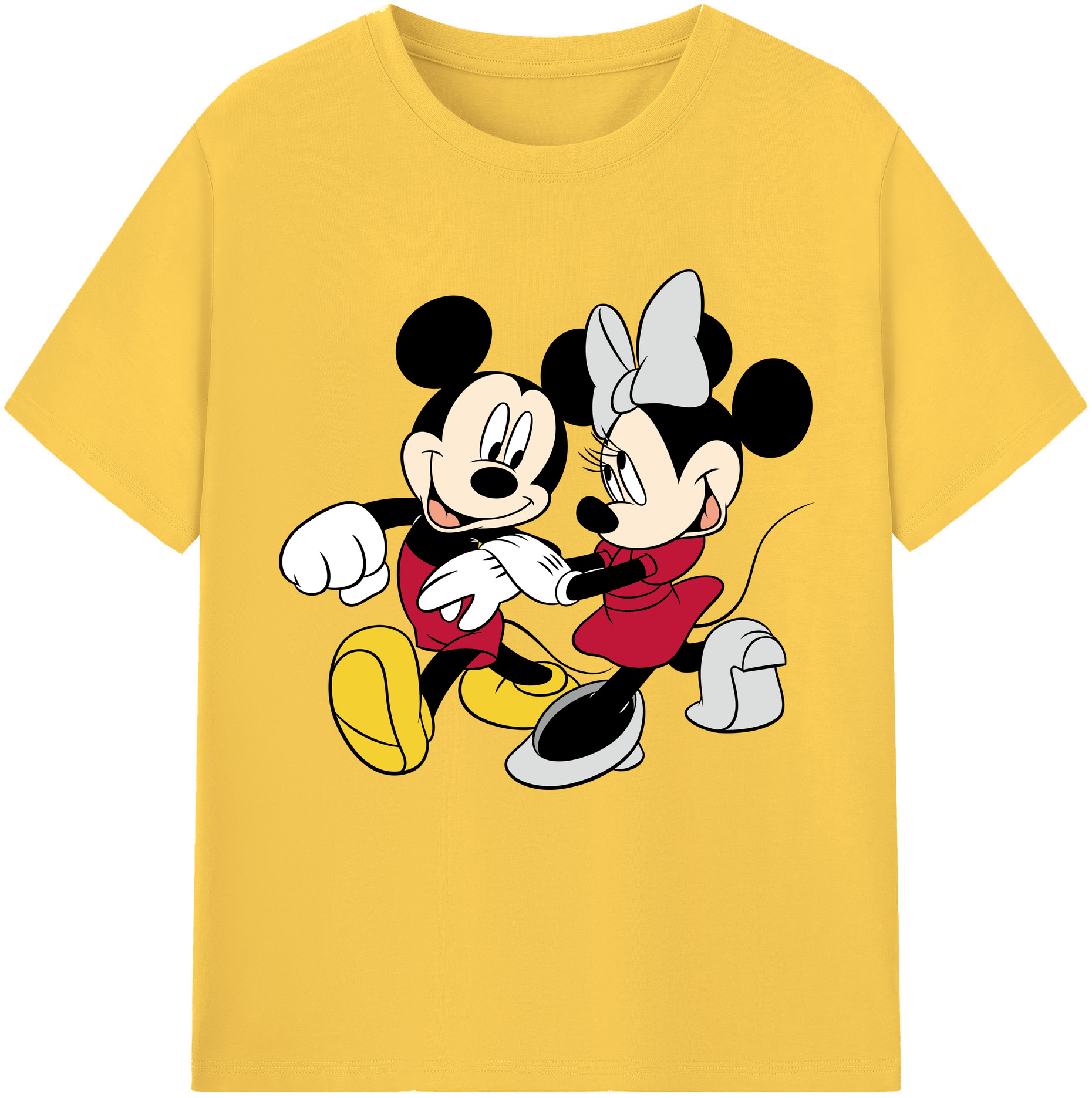 （画像用） ミッキーマウス Mickey Mouse 綿100％半袖Tシャツ（フロントプリント）