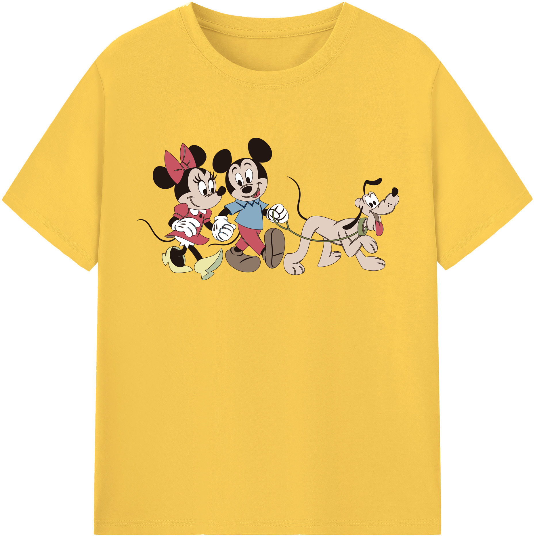 （画像用） ミッキーマウス Mickey Mouse 綿100％半袖Tシャツ（フロントプリント）