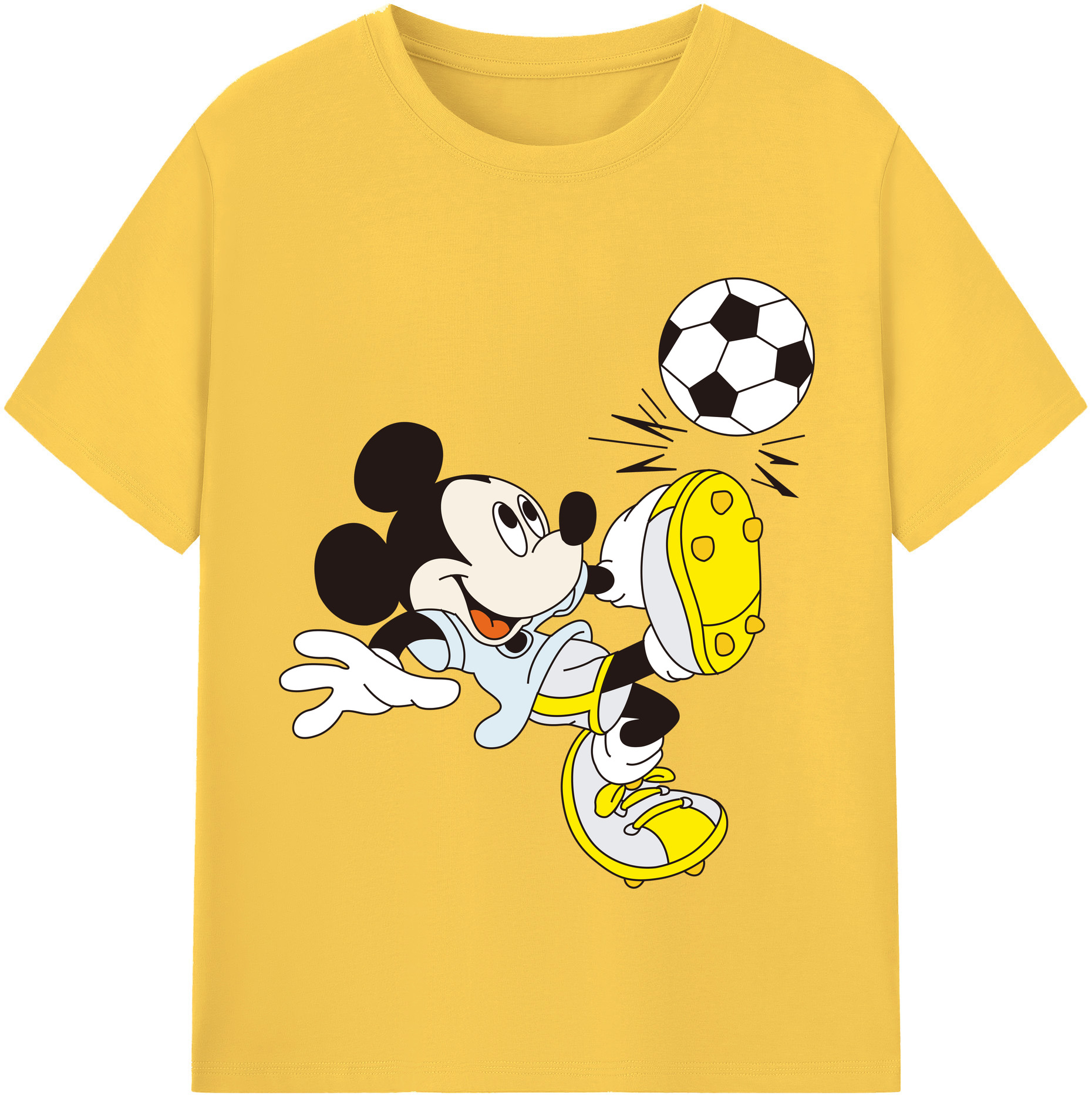 （画像用） ミッキーマウス Mickey Mouse 綿100％半袖Tシャツ（フロントプリント）