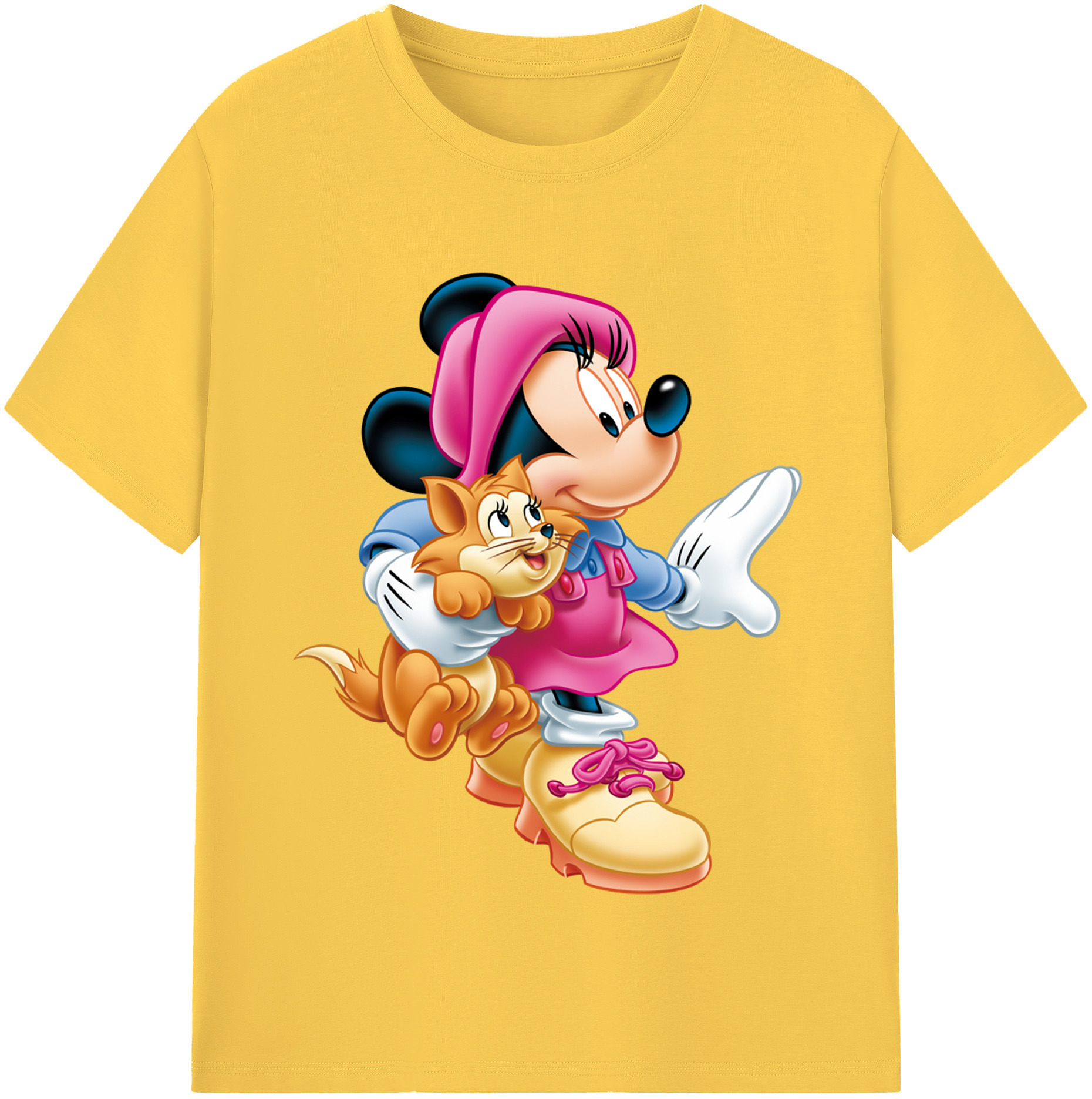 （画像用） ミッキーマウス Mickey Mouse 綿100％半袖Tシャツ（フロントプリント）