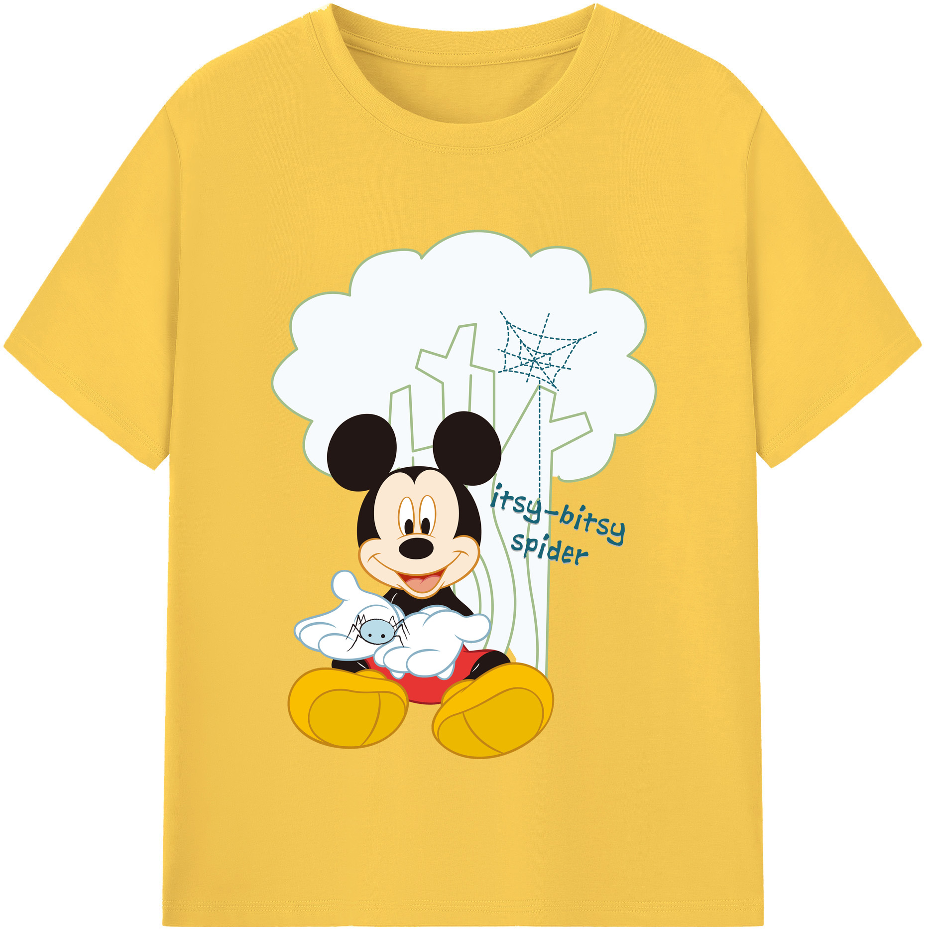 （画像用） ミッキーマウス Mickey Mouse 綿100％半袖Tシャツ（フロントプリント）