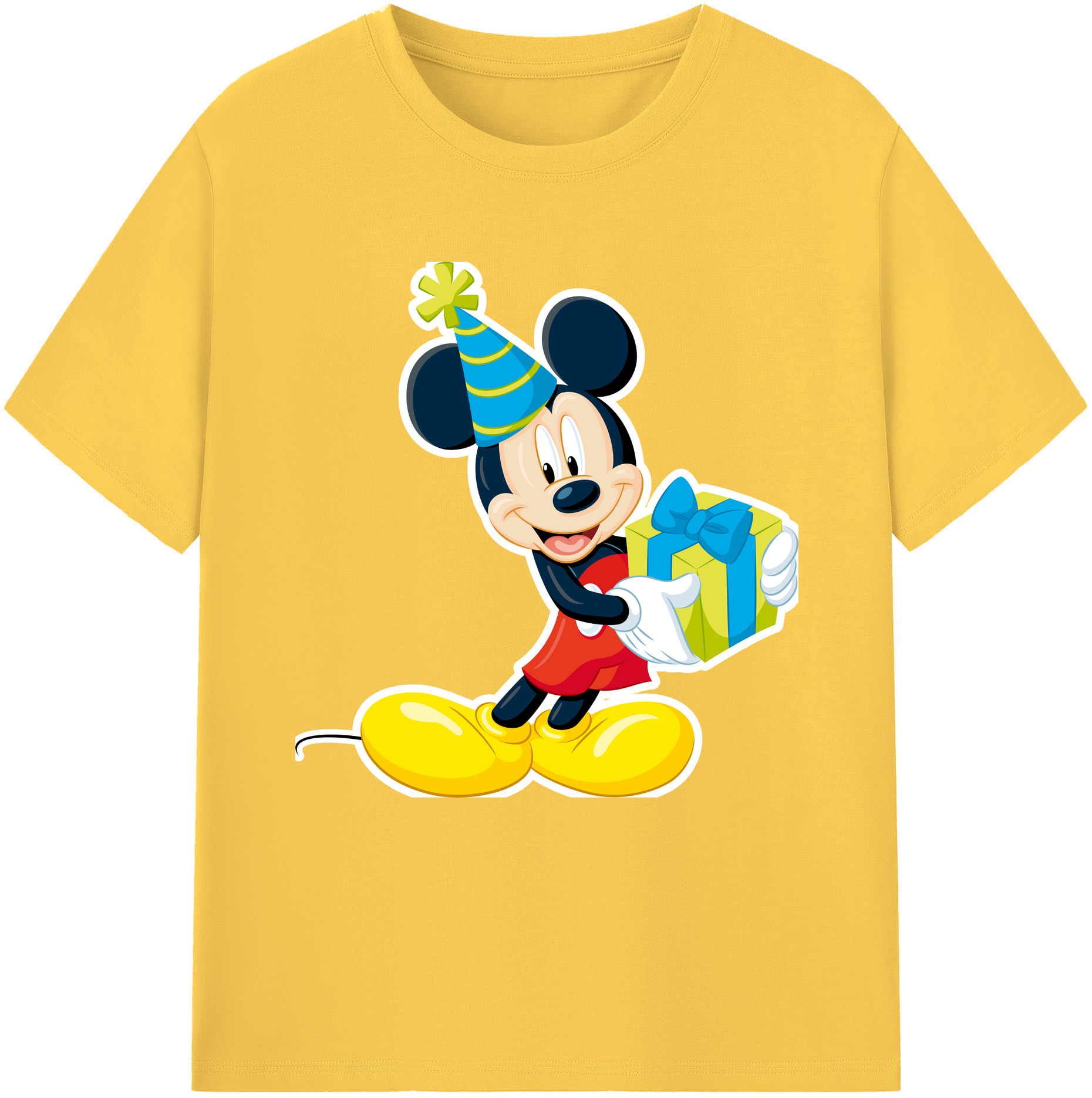 （画像用） ミッキーマウス Mickey Mouse 綿100％半袖Tシャツ（フロントプリント）
