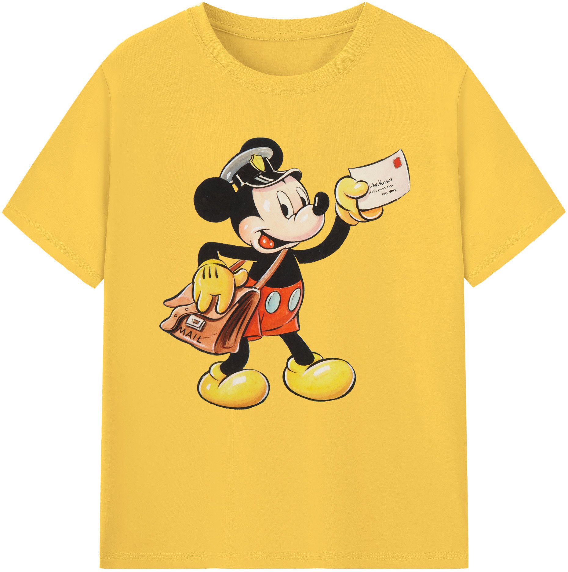 （画像用） ミッキーマウス Mickey Mouse 綿100％半袖Tシャツ（フロントプリント）