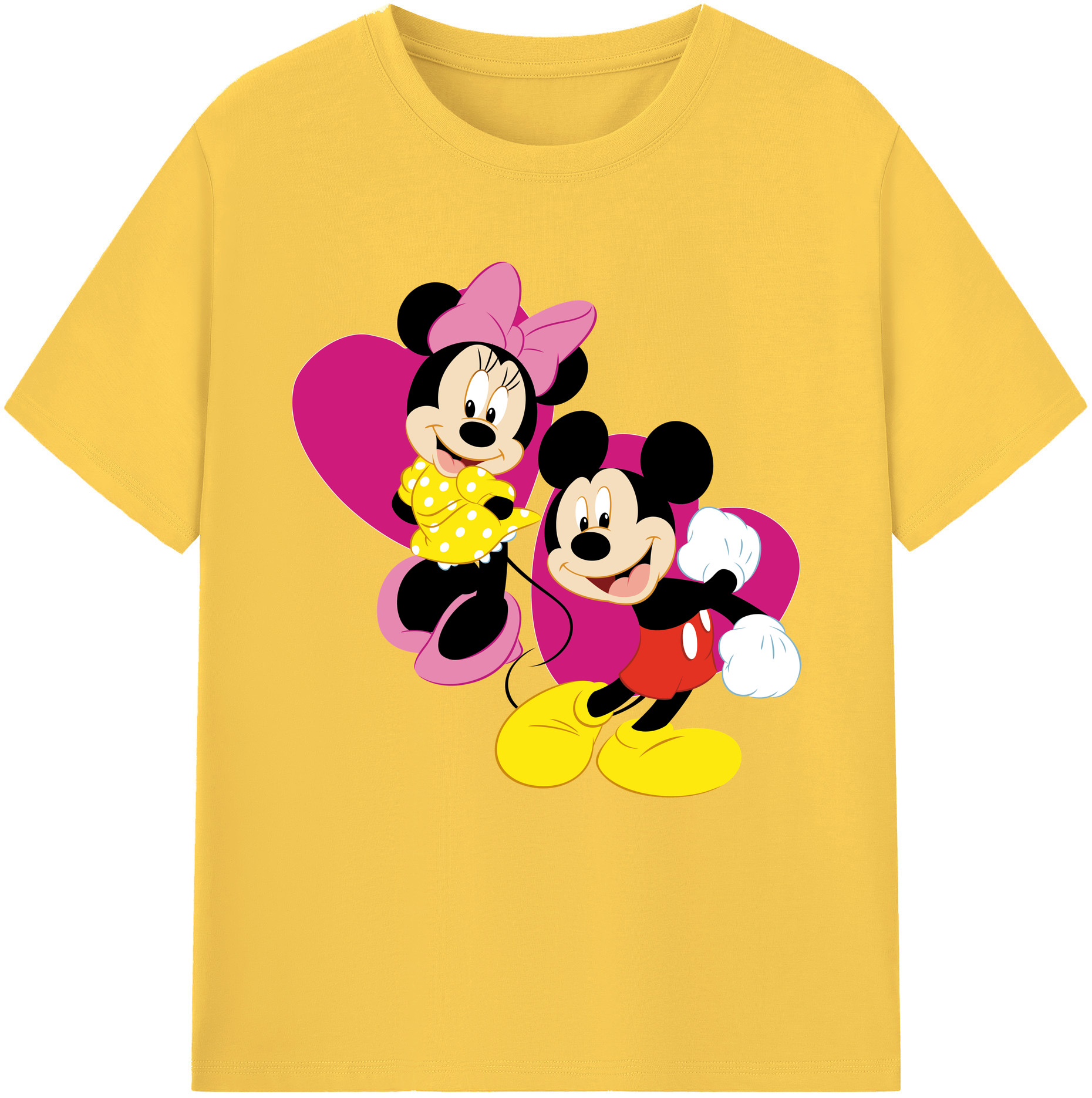 （画像用） ミッキーマウス Mickey Mouse 綿100％半袖Tシャツ（フロントプリント）