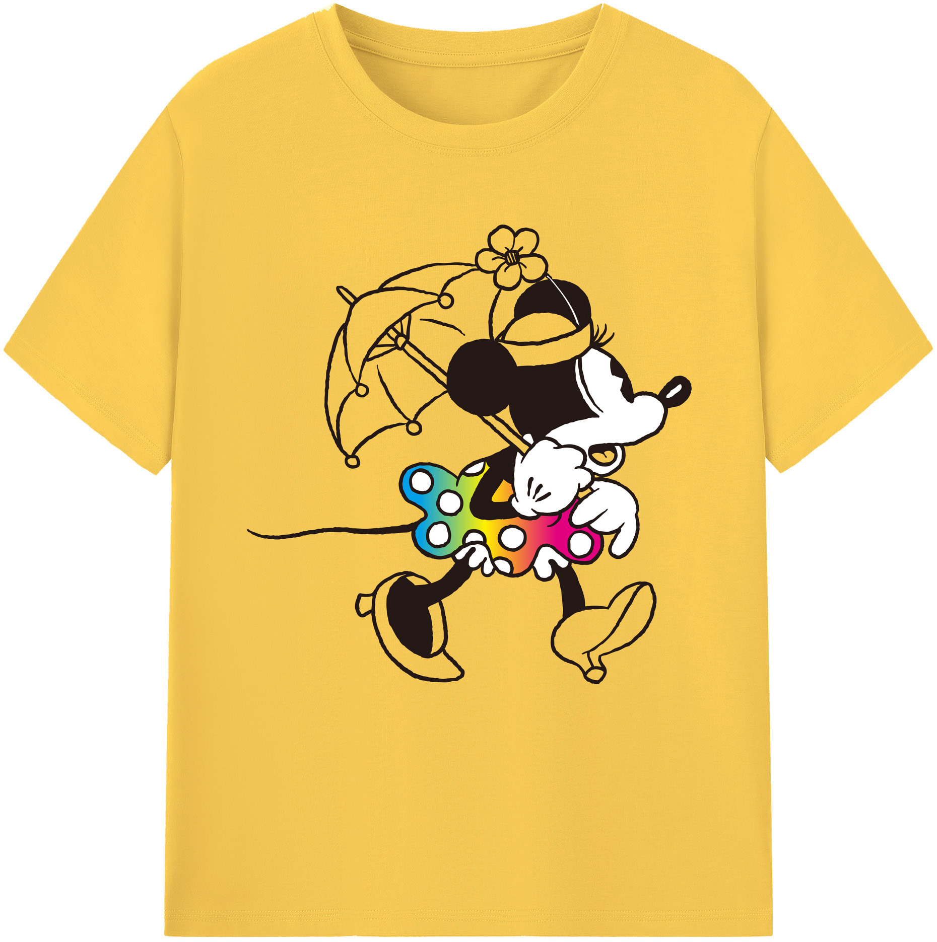 （画像用） ミッキーマウス Mickey Mouse 綿100％半袖Tシャツ（フロントプリント）