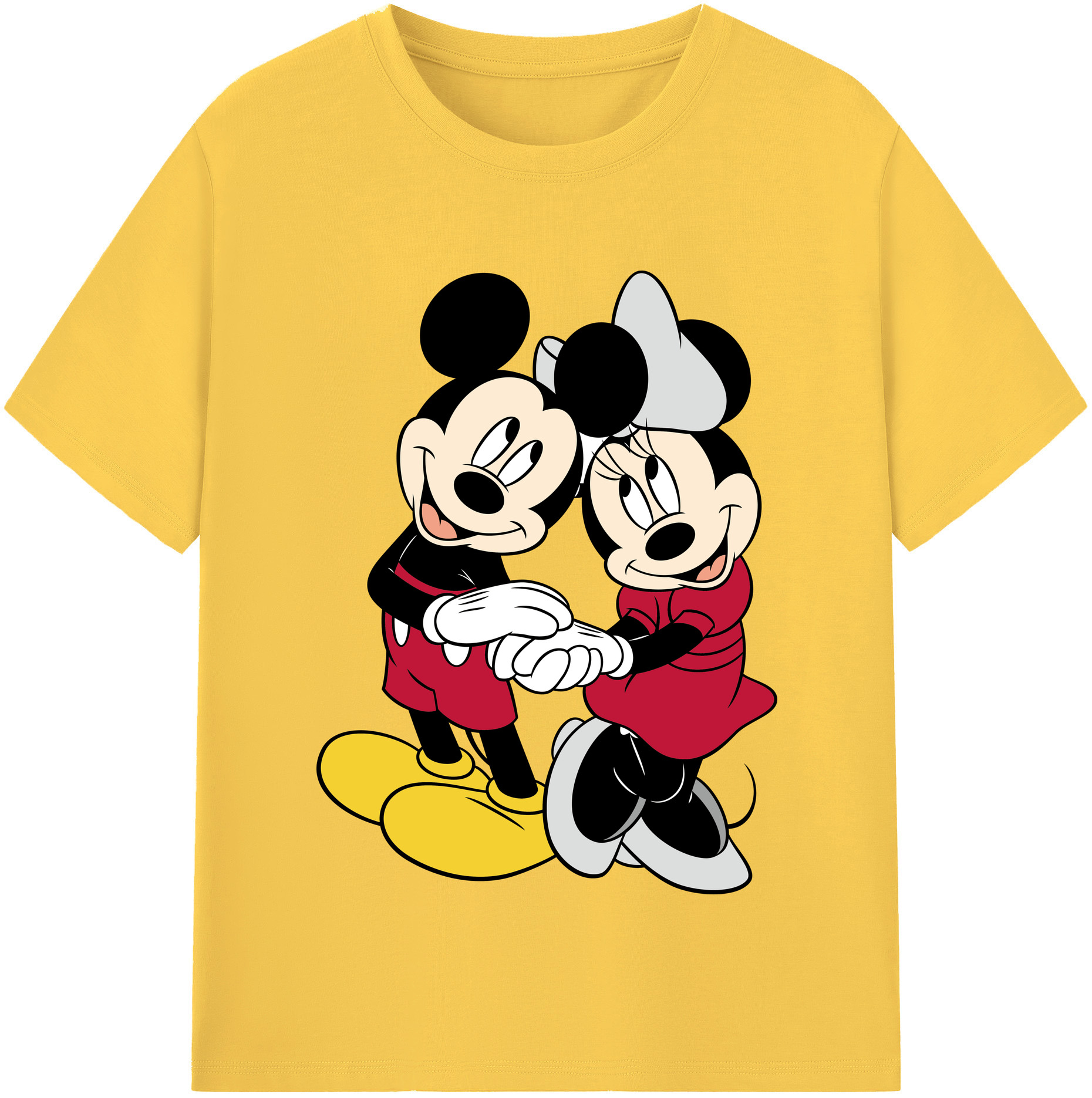 （画像用） ミッキーマウス Mickey Mouse 綿100％半袖Tシャツ（フロントプリント）
