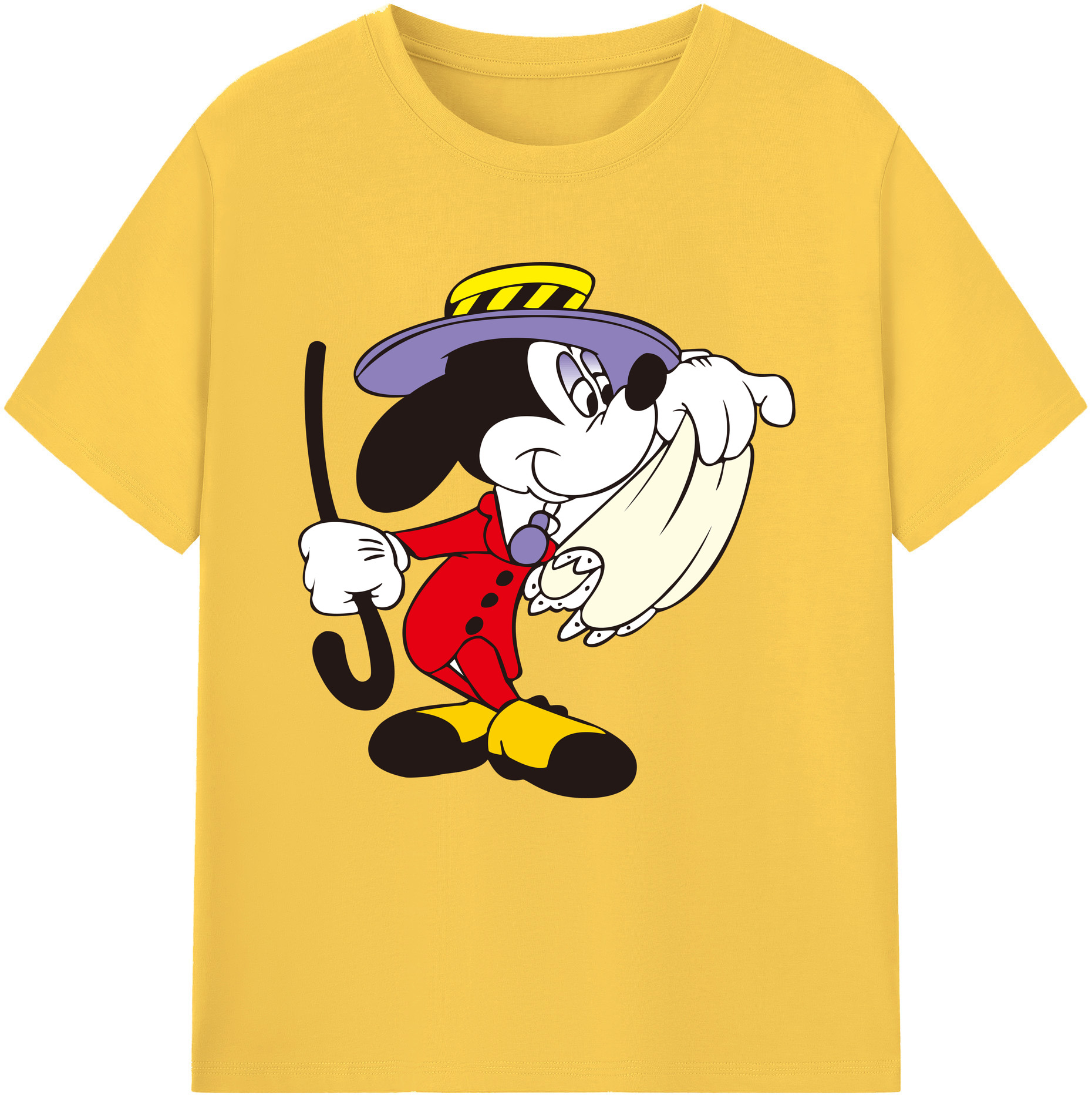 （画像用） ミッキーマウス Mickey Mouse 綿100％半袖Tシャツ（フロントプリント）
