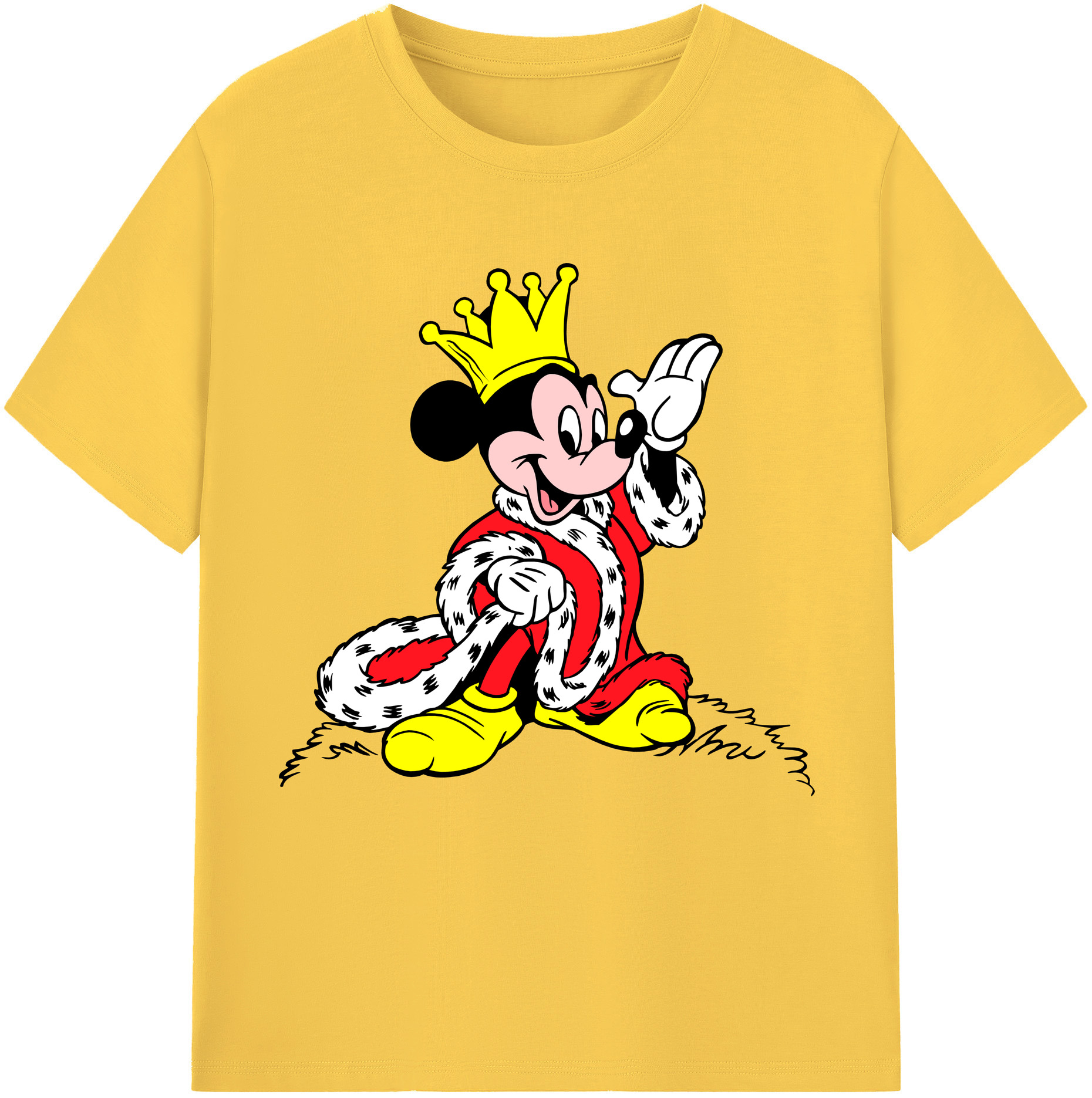（画像用） ミッキーマウス Mickey Mouse 綿100％半袖Tシャツ（フロントプリント）