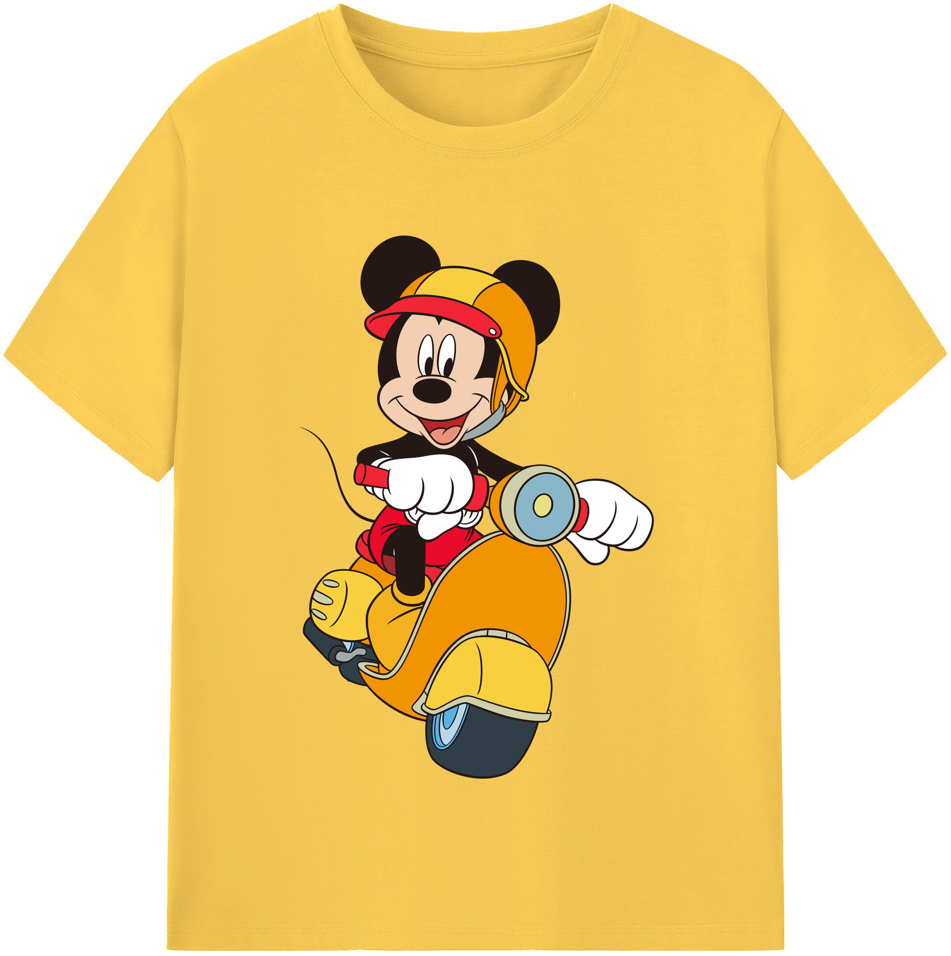（画像用） ミッキーマウス Mickey Mouse 綿100％半袖Tシャツ（フロントプリント）