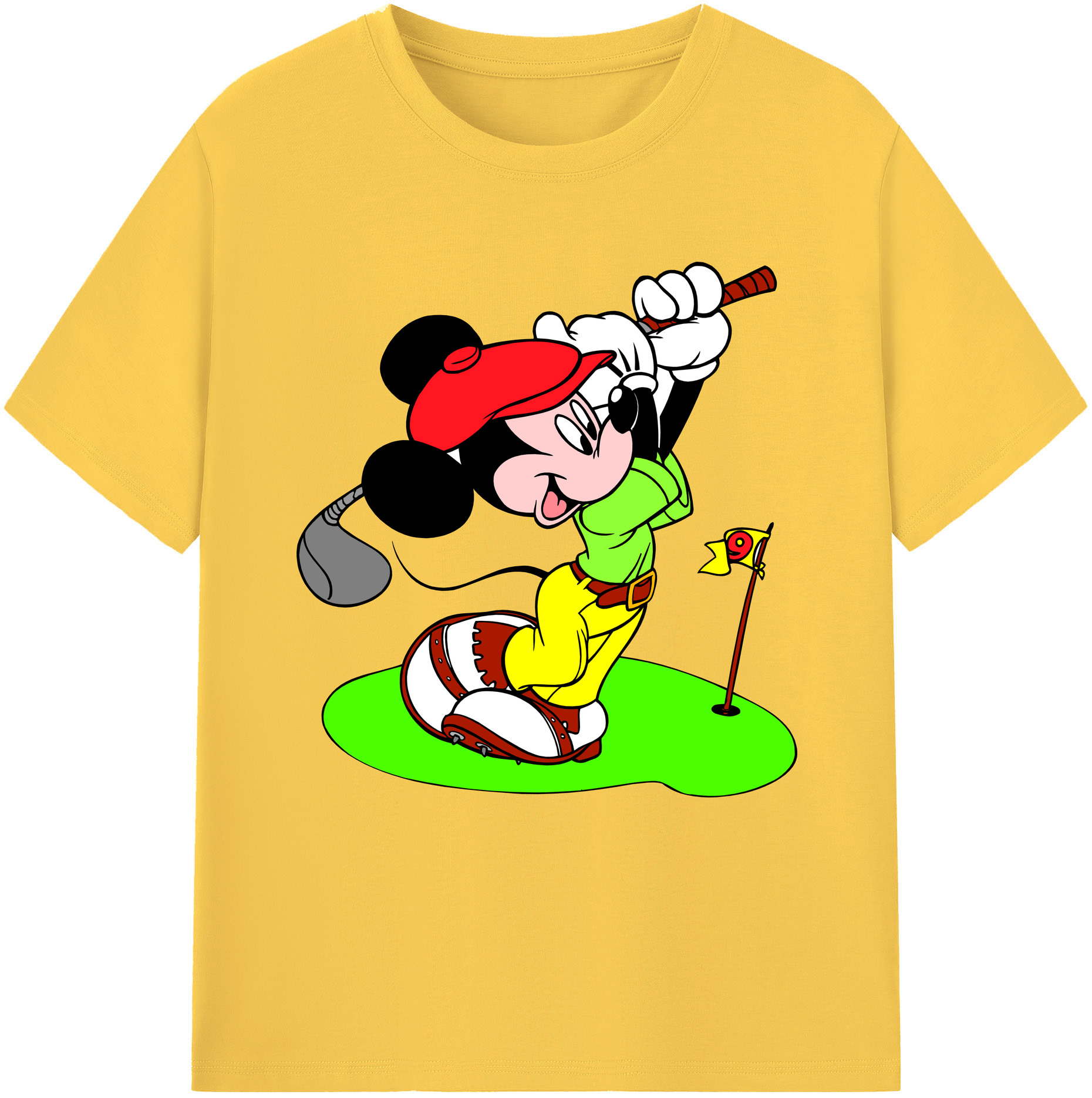 （画像用） ミッキーマウス Mickey Mouse 綿100％半袖Tシャツ（フロントプリント）