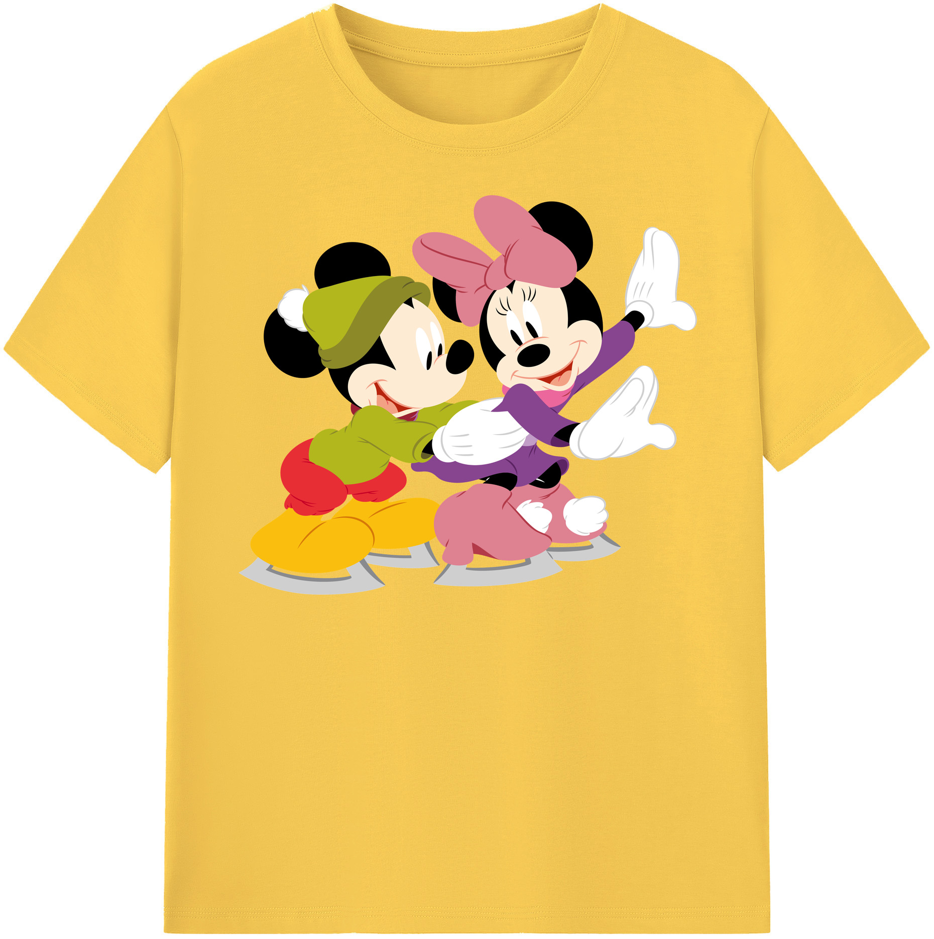 （画像用） ミッキーマウス Mickey Mouse 綿100％半袖Tシャツ（フロントプリント）