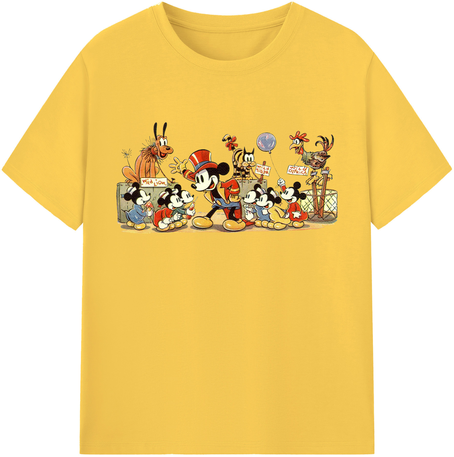 （画像用） ミッキーマウス Mickey Mouse 綿100％半袖Tシャツ（フロントプリント）