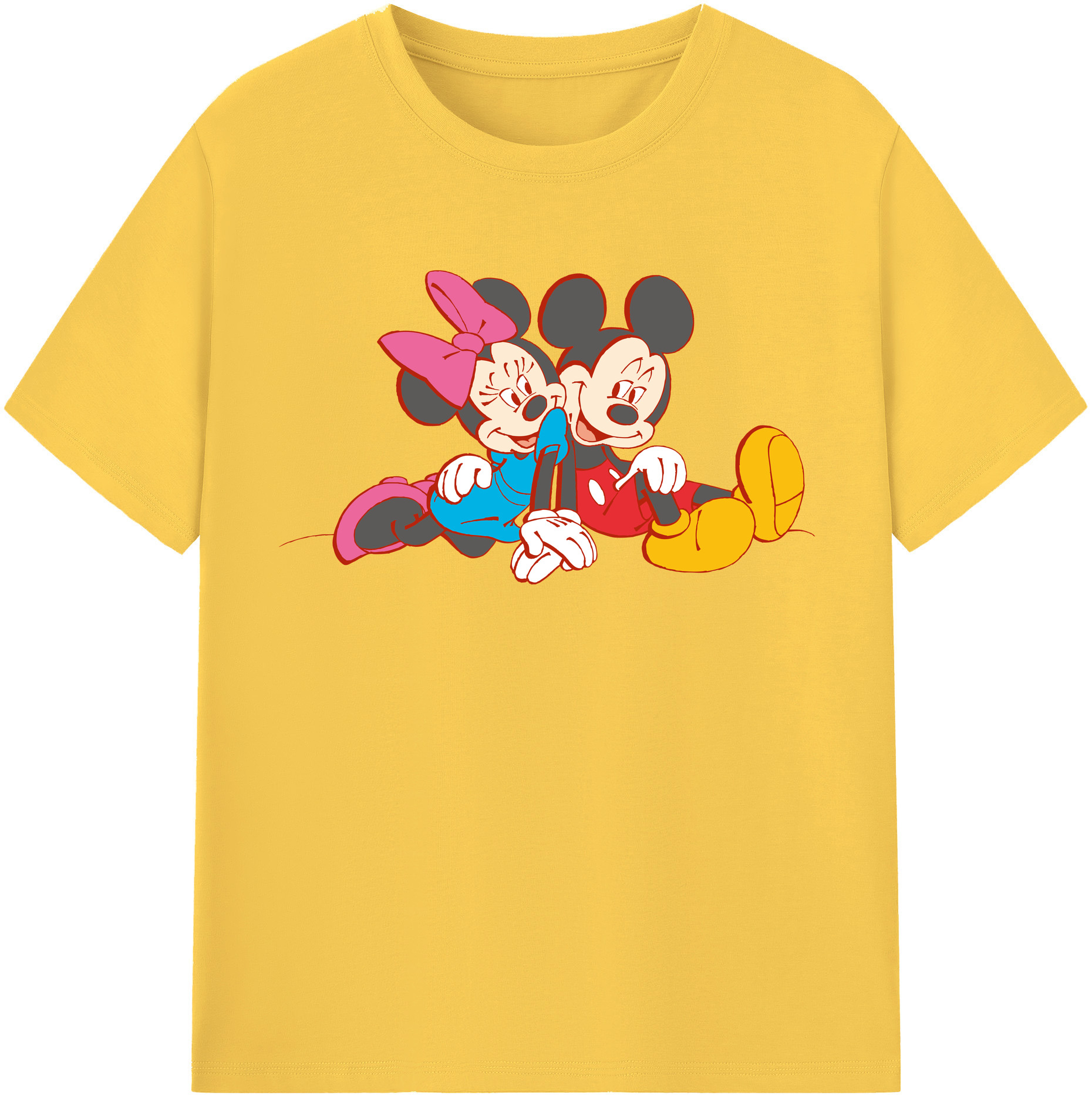 （画像用） ミッキーマウス Mickey Mouse 綿100％半袖Tシャツ（フロントプリント）