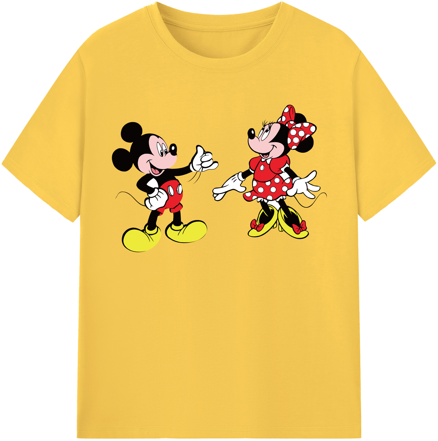 （画像用） ミッキーマウス Mickey Mouse 綿100％半袖Tシャツ（フロントプリント）