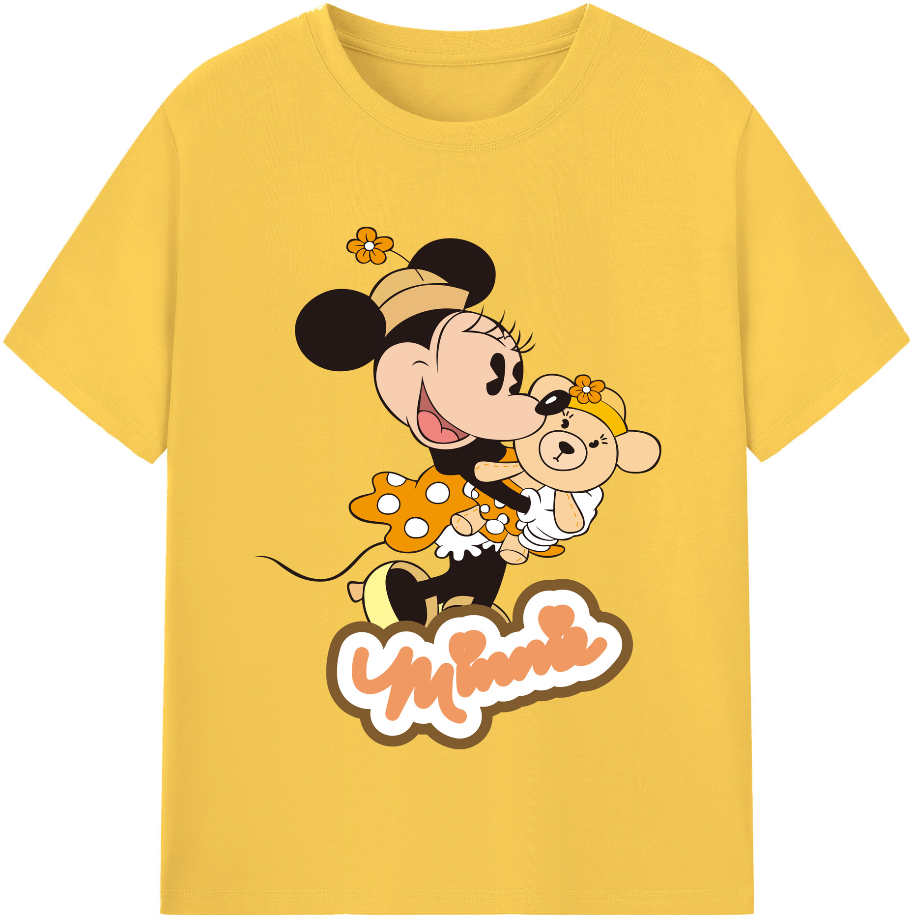 （画像用） ミッキーマウス Mickey Mouse 綿100％半袖Tシャツ（フロントプリント）