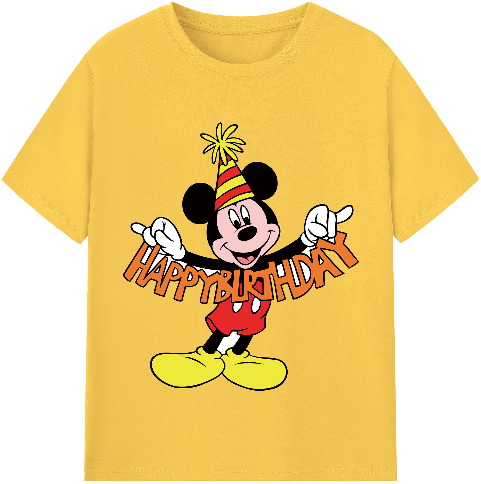 （画像用） ミッキーマウス Mickey Mouse 綿100％半袖Tシャツ（フロントプリント）