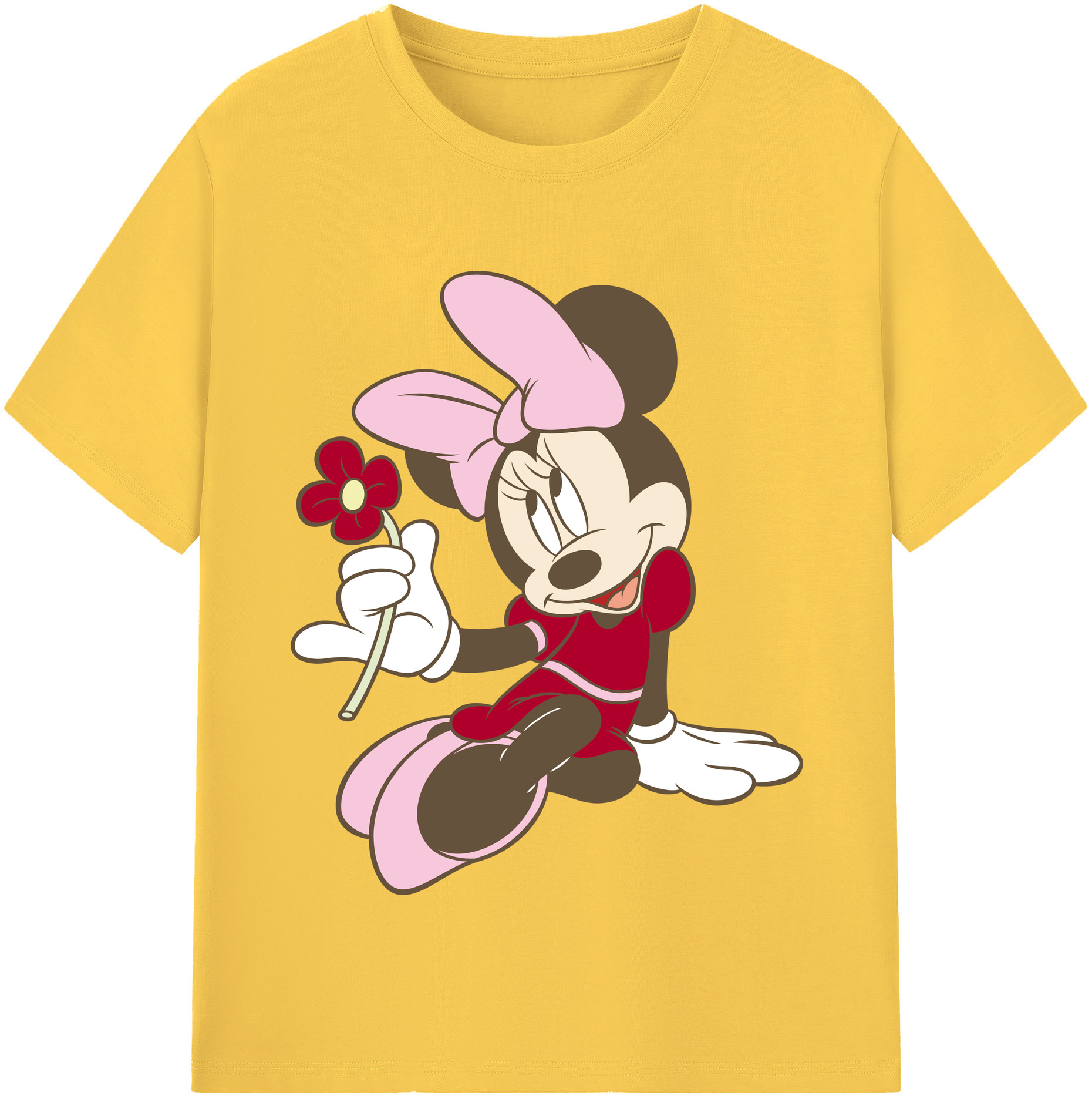（画像用） ミッキーマウス Mickey Mouse 綿100％半袖Tシャツ（フロントプリント）