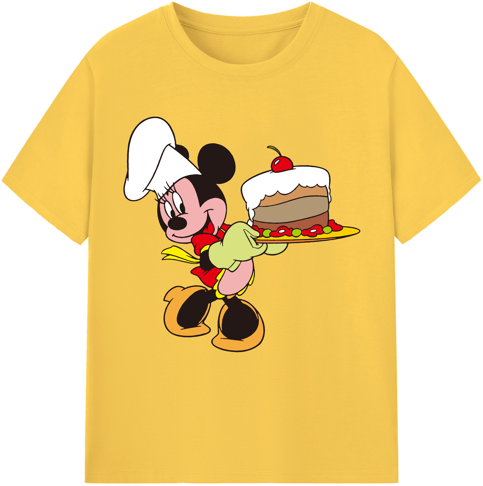 （画像用） ミッキーマウス Mickey Mouse 綿100％半袖Tシャツ（フロントプリント）