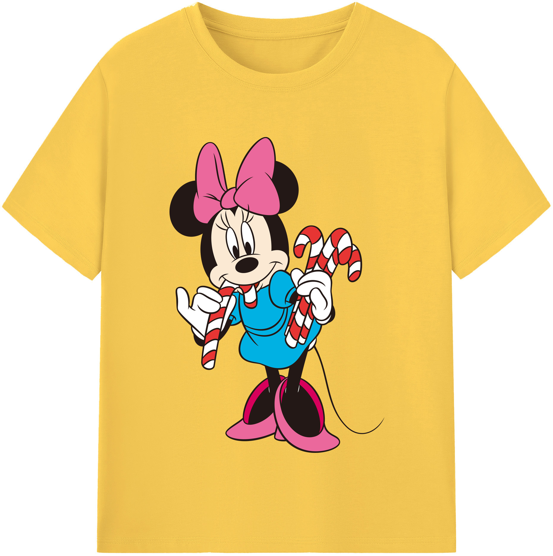 （画像用） ミッキーマウス Mickey Mouse 綿100％半袖Tシャツ（フロントプリント）