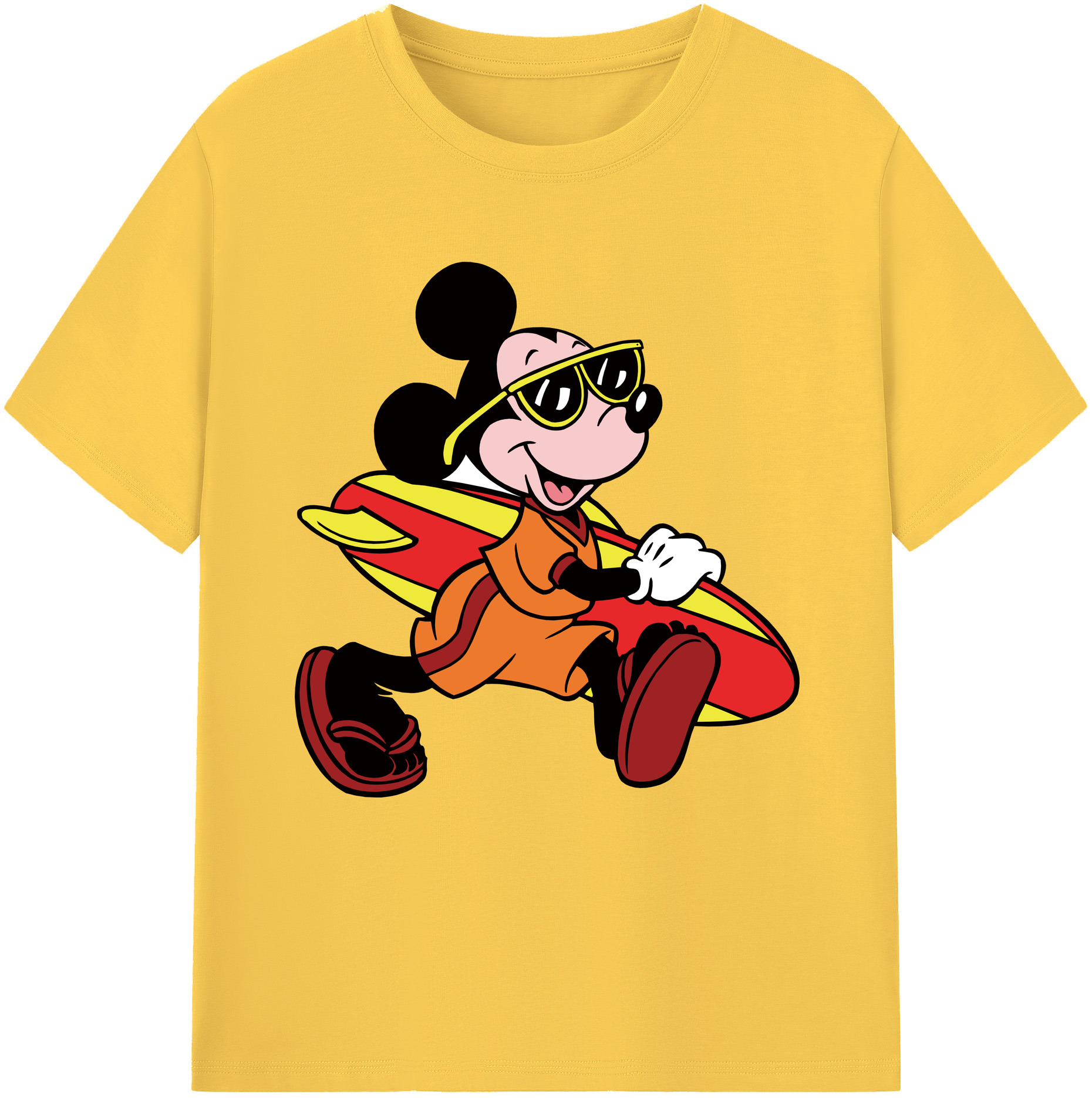 （画像用） ミッキーマウス Mickey Mouse 綿100％半袖Tシャツ（フロントプリント）