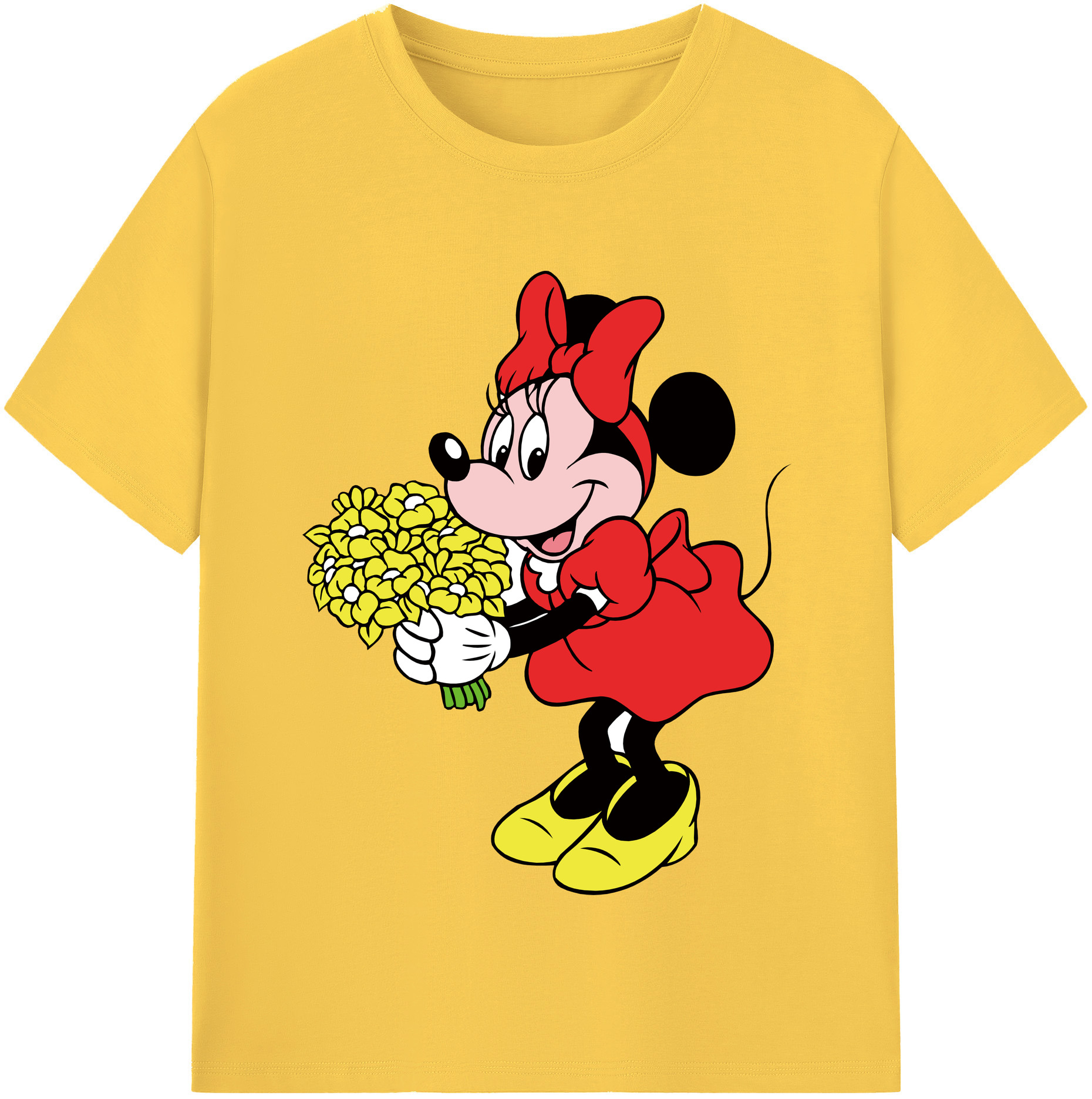 （画像用） ミッキーマウス Mickey Mouse 綿100％半袖Tシャツ（フロントプリント）