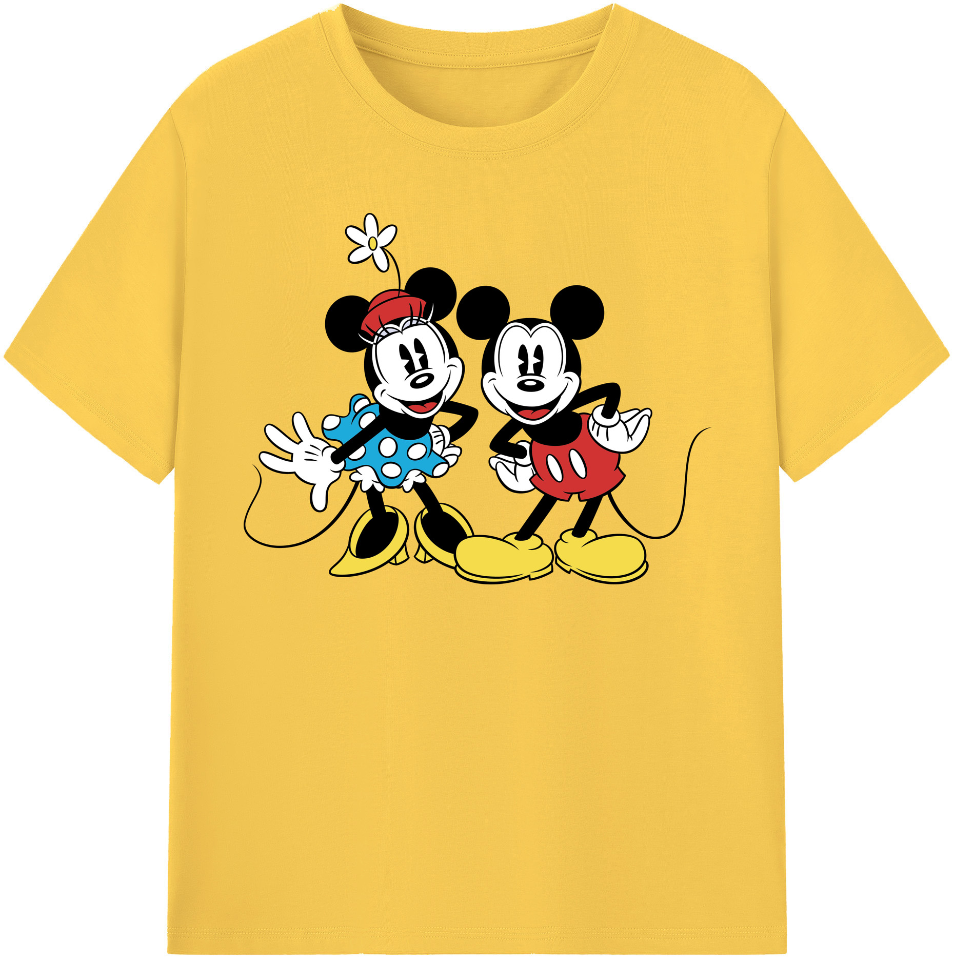（画像用） ミッキーマウス Mickey Mouse 綿100％半袖Tシャツ（フロントプリント）