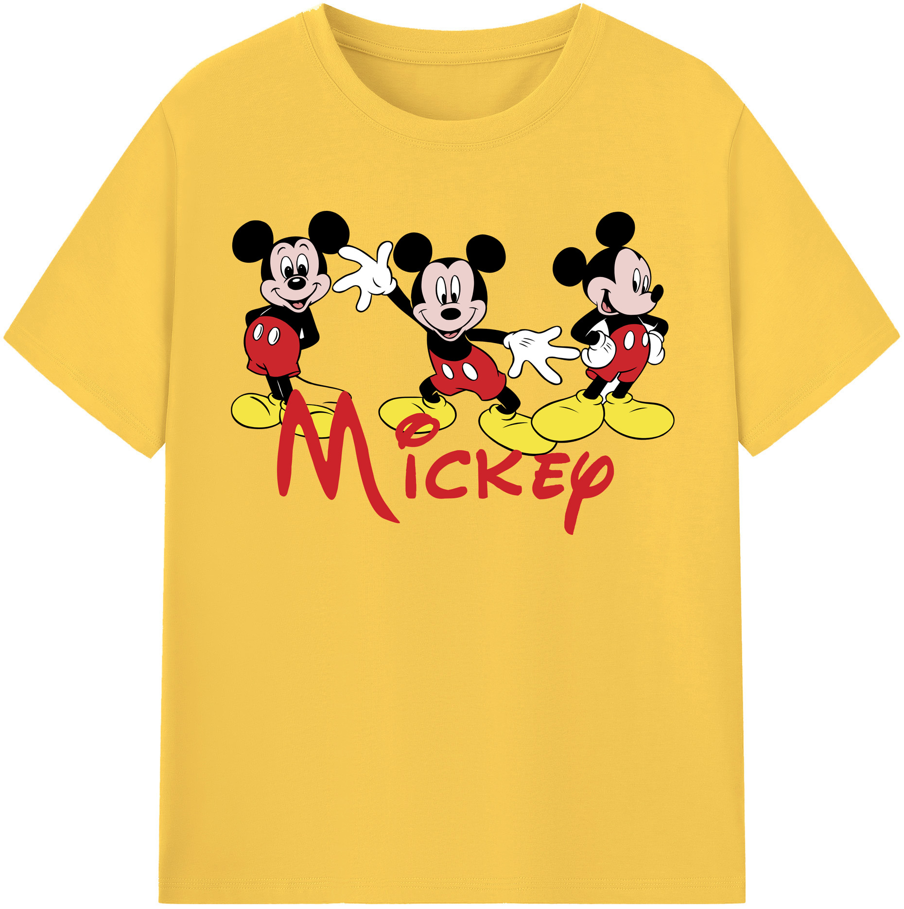 （画像用） ミッキーマウス Mickey Mouse 綿100％半袖Tシャツ（フロントプリント）