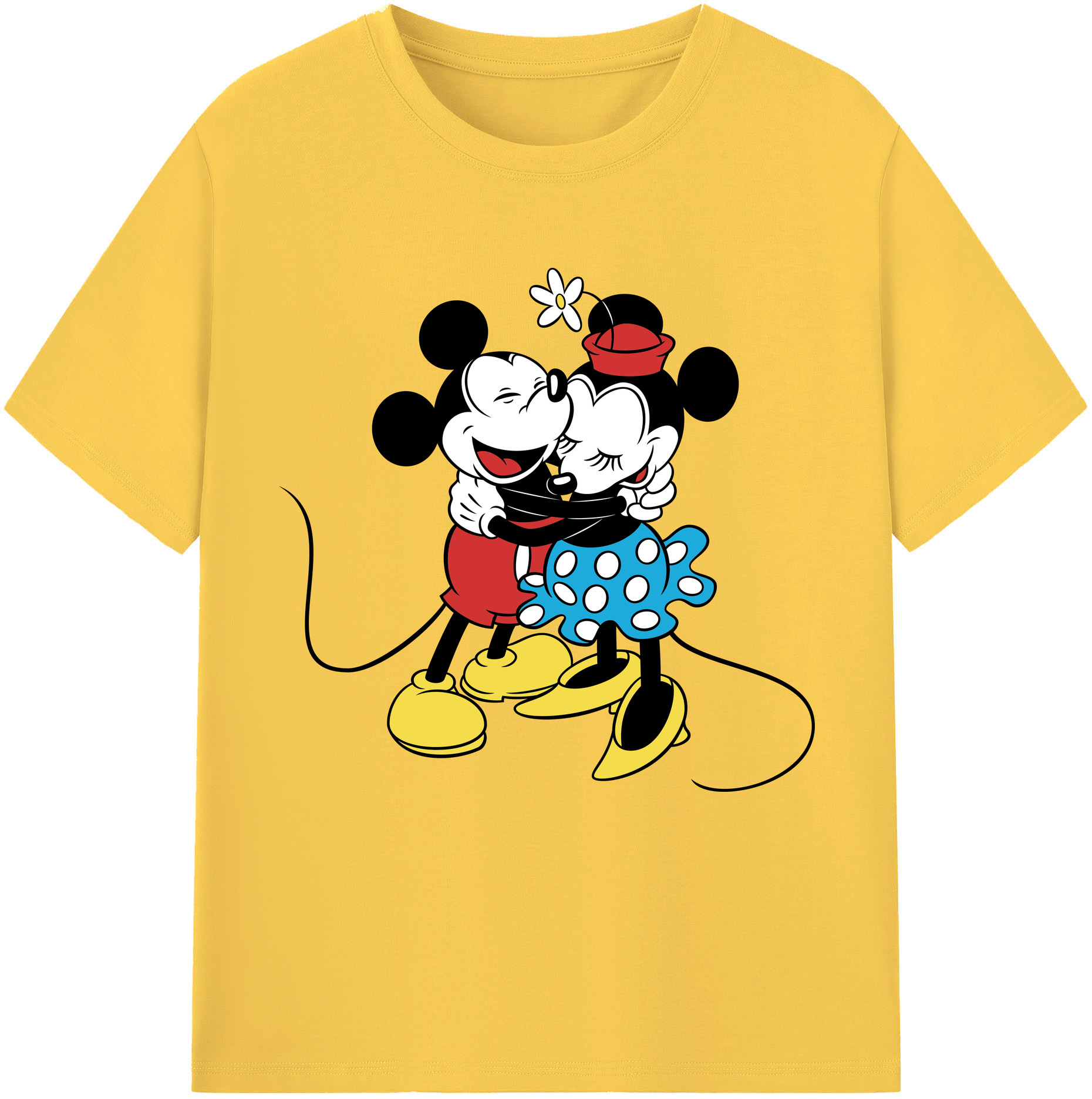（画像用） ミッキーマウス Mickey Mouse 綿100％半袖Tシャツ（フロントプリント）