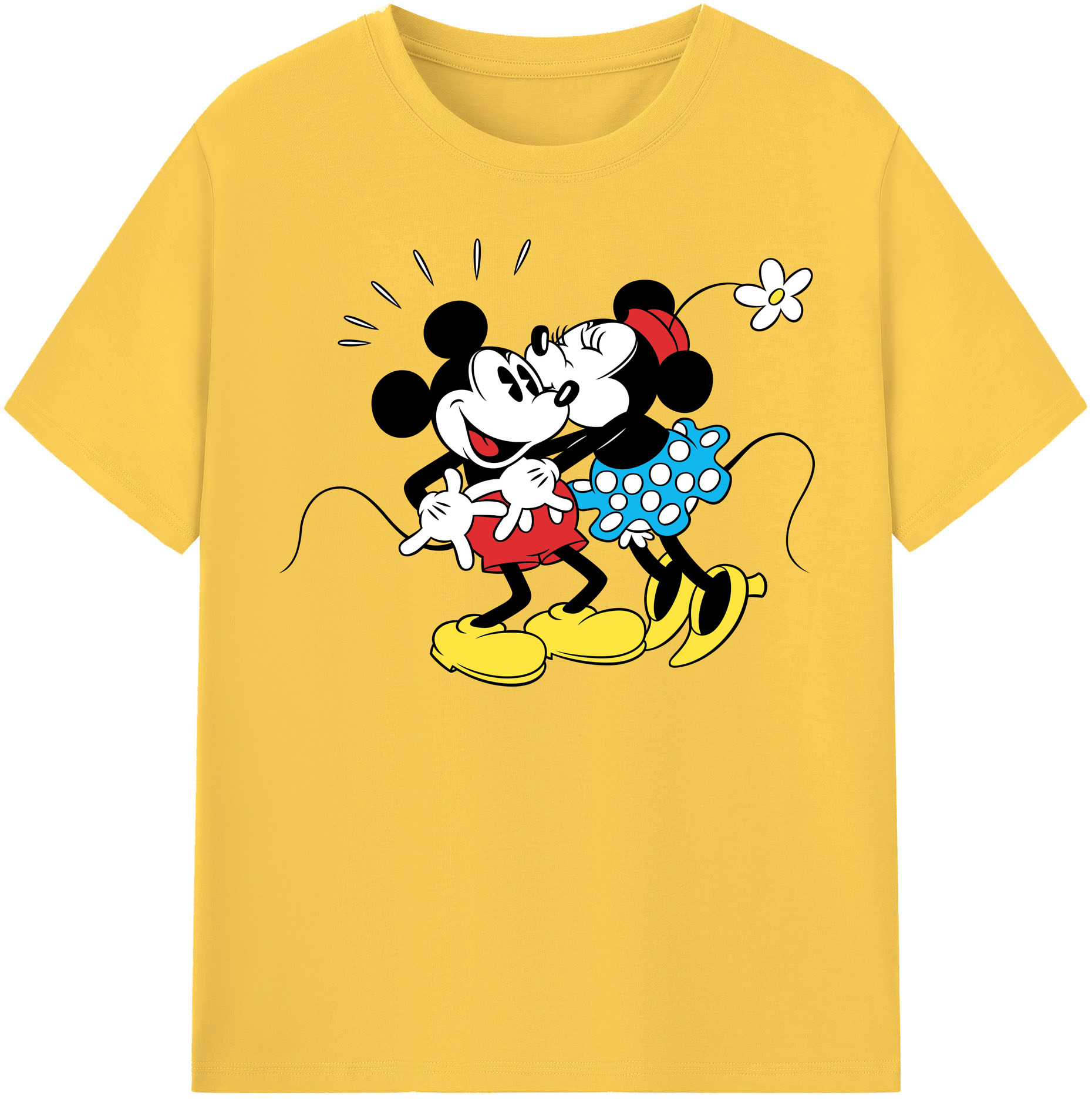 （画像用） ミッキーマウス Mickey Mouse 綿100％半袖Tシャツ（フロントプリント）