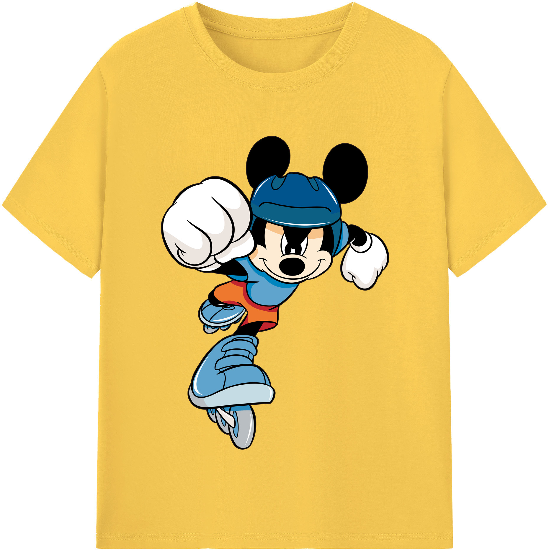 （画像用） ミッキーマウス Mickey Mouse 綿100％半袖Tシャツ（フロントプリント）