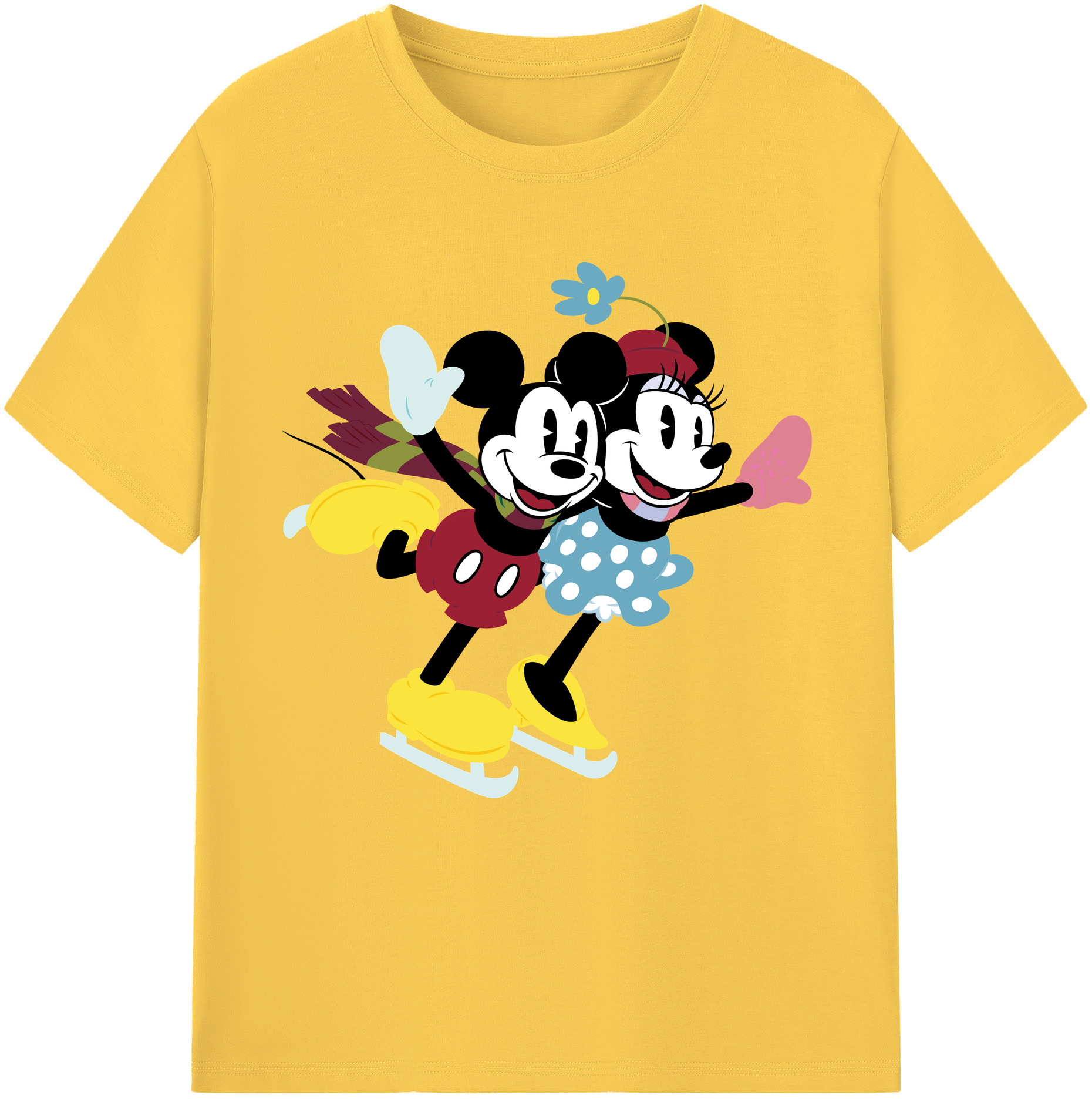 （画像用） ミッキーマウス Mickey Mouse 綿100％半袖Tシャツ（フロントプリント）