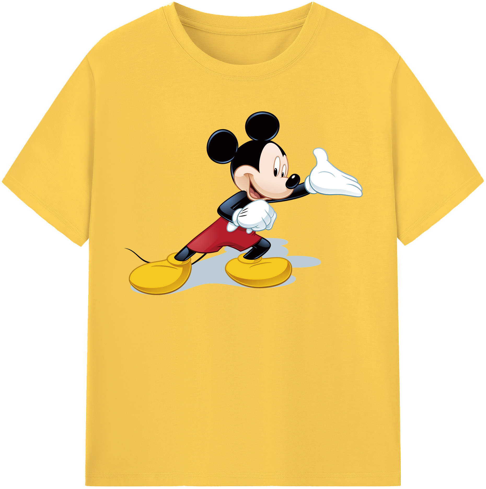 （画像用） ミッキーマウス Mickey Mouse 綿100％半袖Tシャツ（フロントプリント）