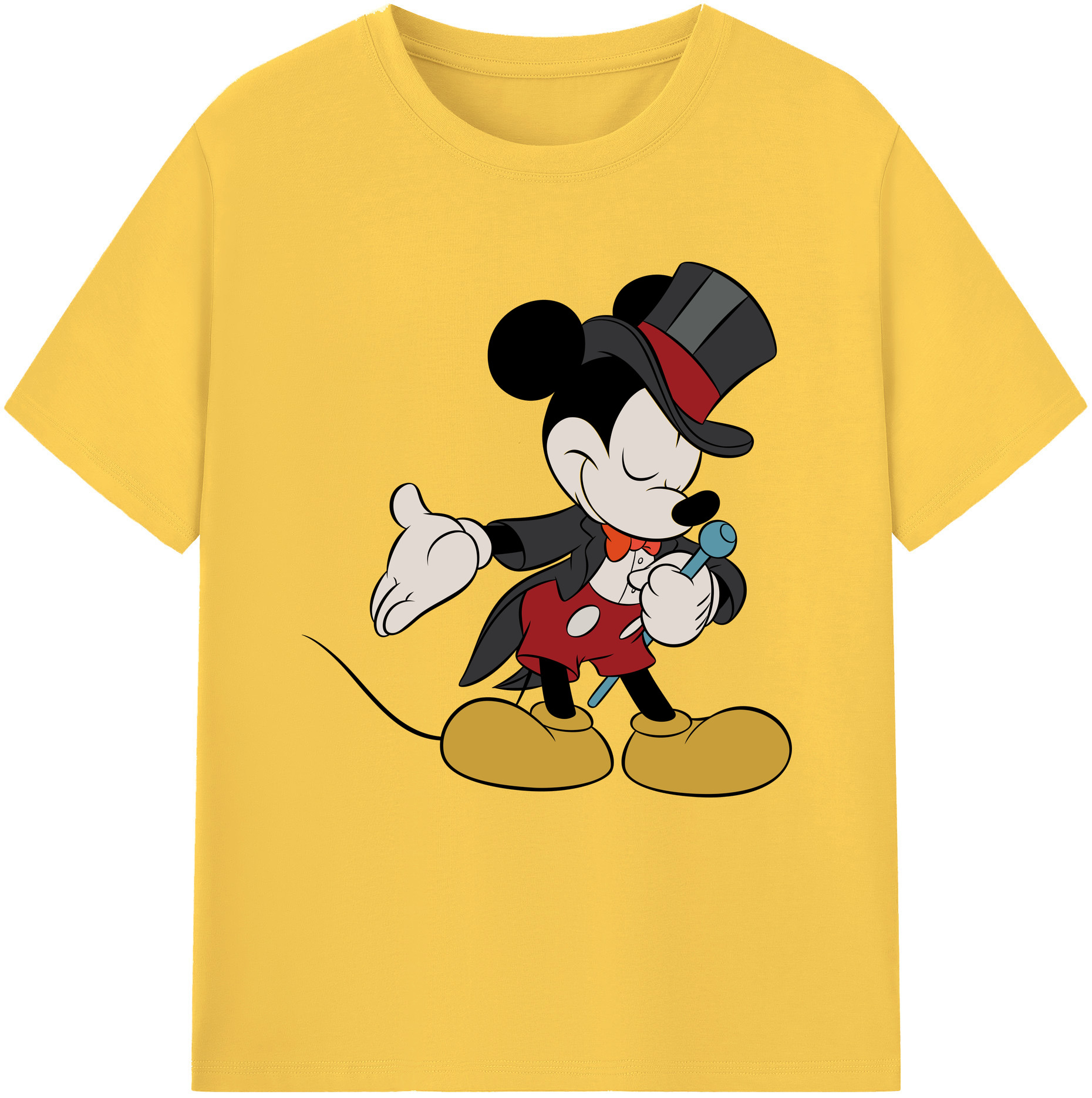 （画像用） ミッキーマウス Mickey Mouse 綿100％半袖Tシャツ（フロントプリント）