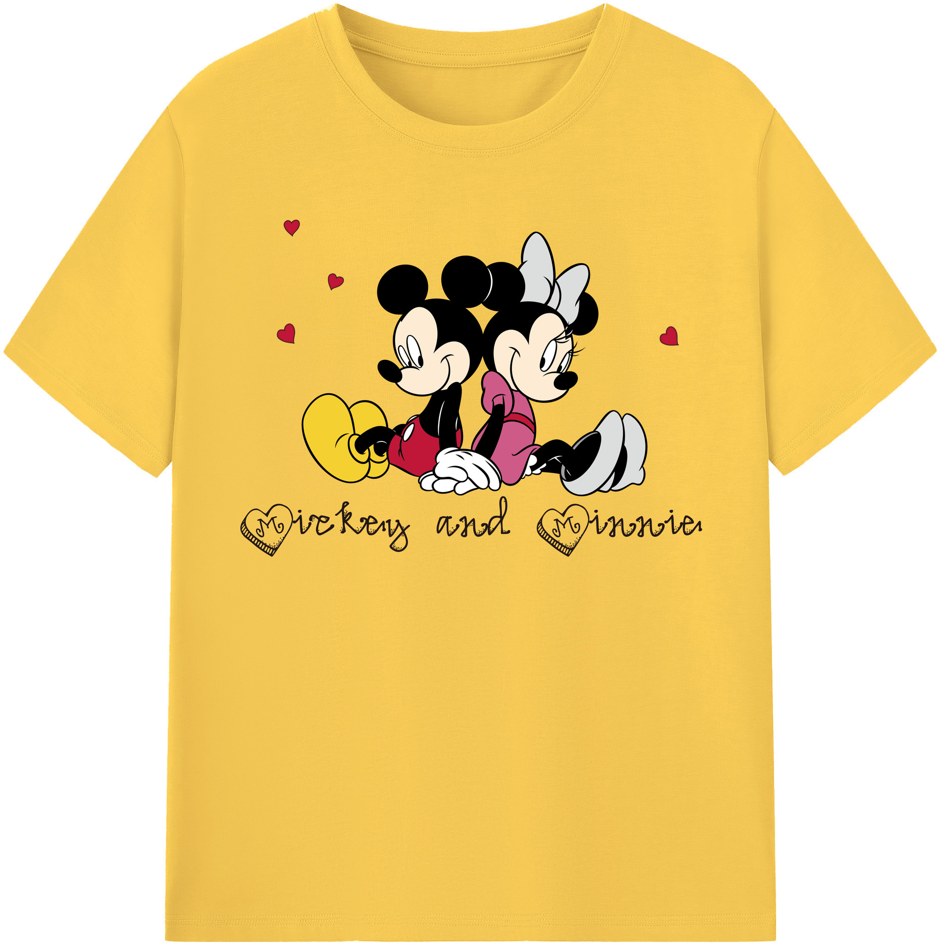 （画像用） ミッキーマウス Mickey Mouse 綿100％半袖Tシャツ（フロントプリント）