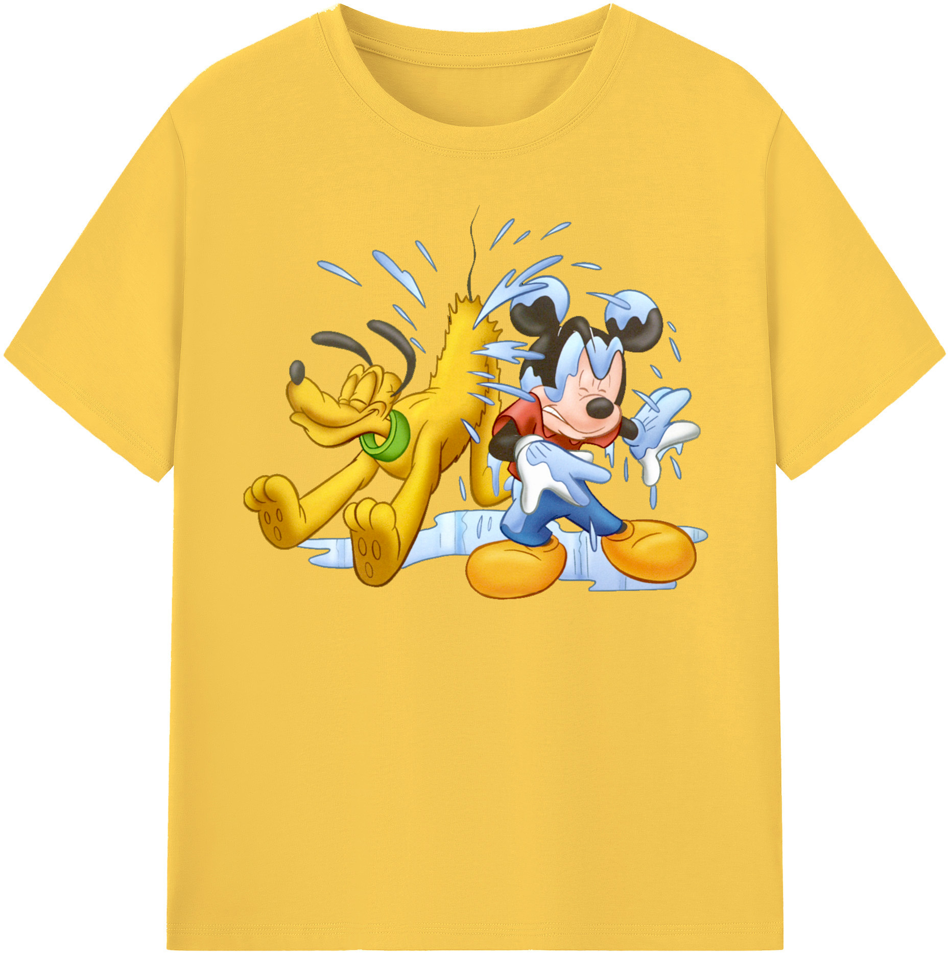 （画像用） ミッキーマウス Mickey Mouse 綿100％半袖Tシャツ（フロントプリント）