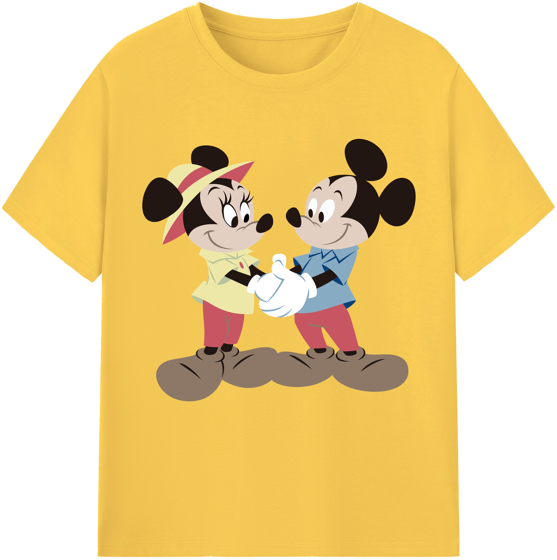 （画像用） ミッキーマウス Mickey Mouse 綿100％半袖Tシャツ（フロントプリント）