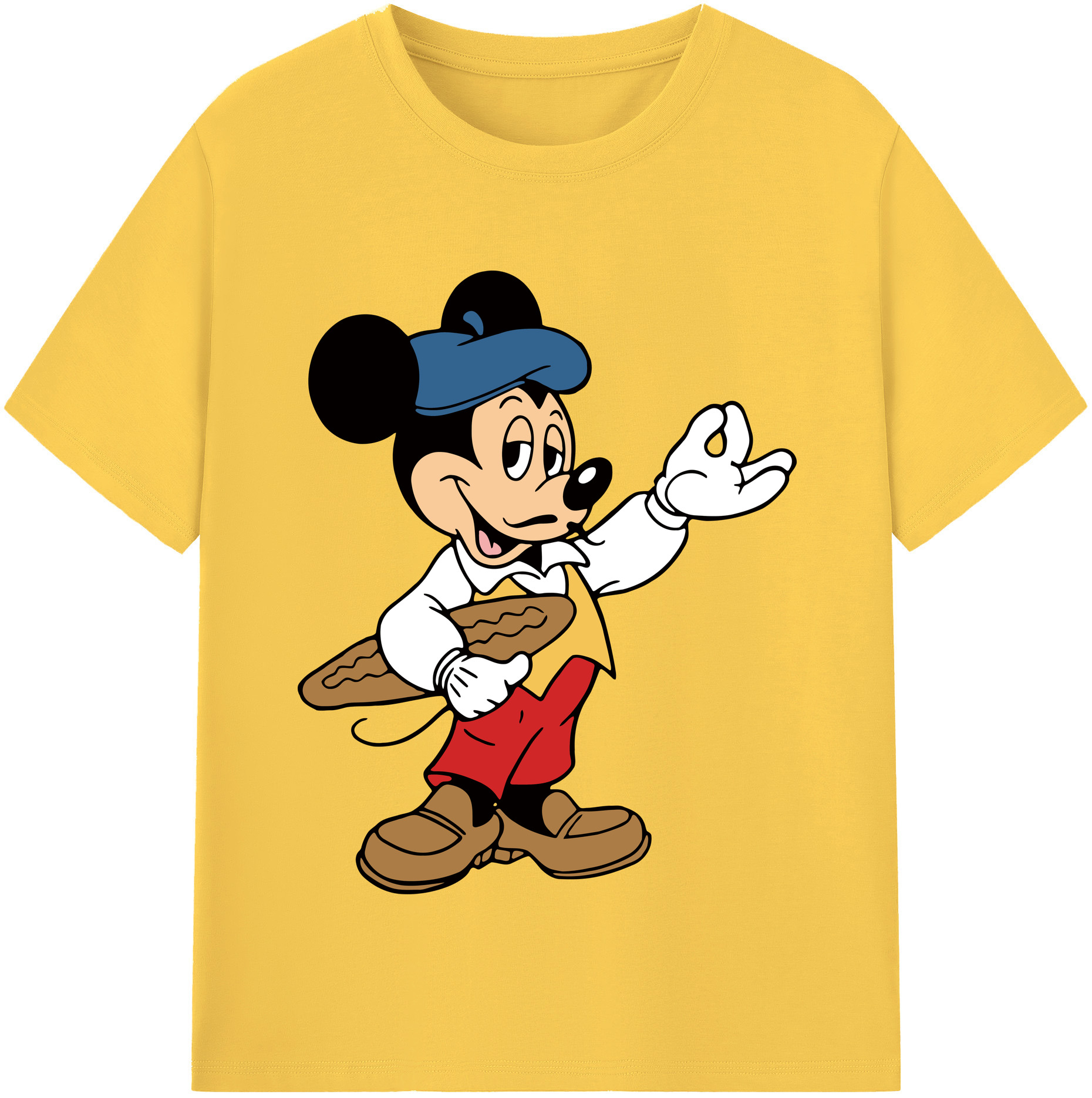 （画像用） ミッキーマウス Mickey Mouse 綿100％半袖Tシャツ（フロントプリント）