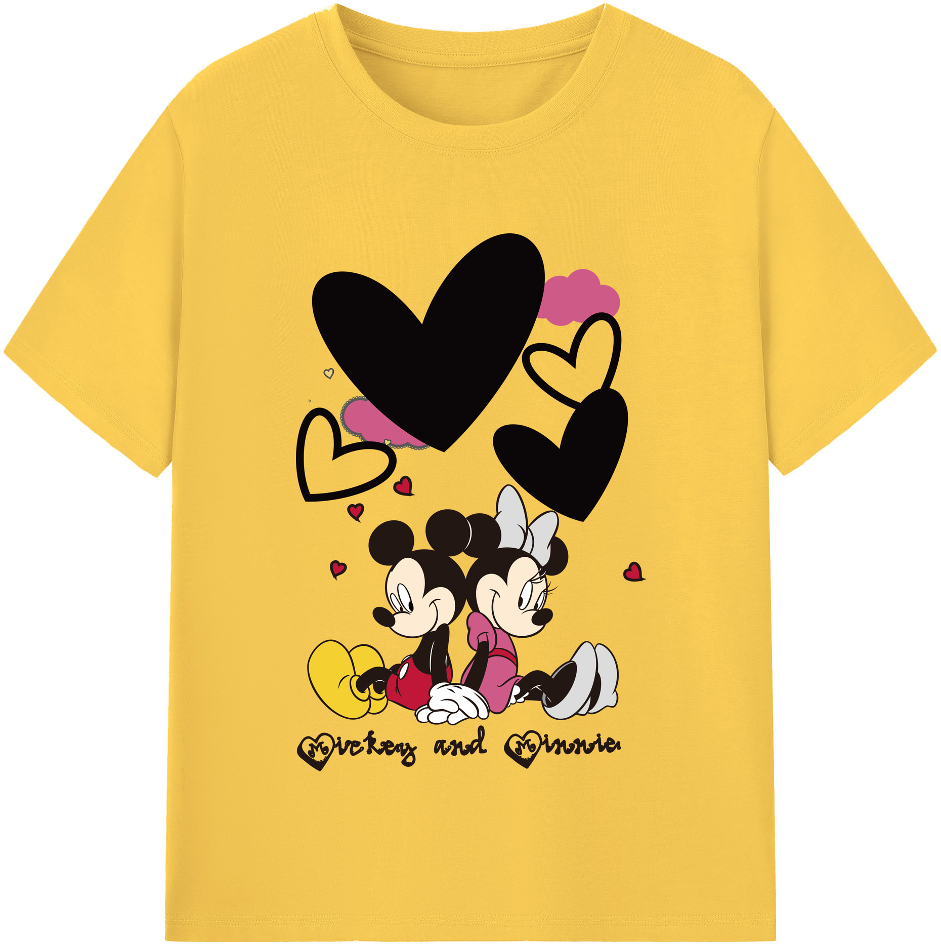 （画像用） ミッキーマウス Mickey Mouse 綿100％半袖Tシャツ（フロントプリント）