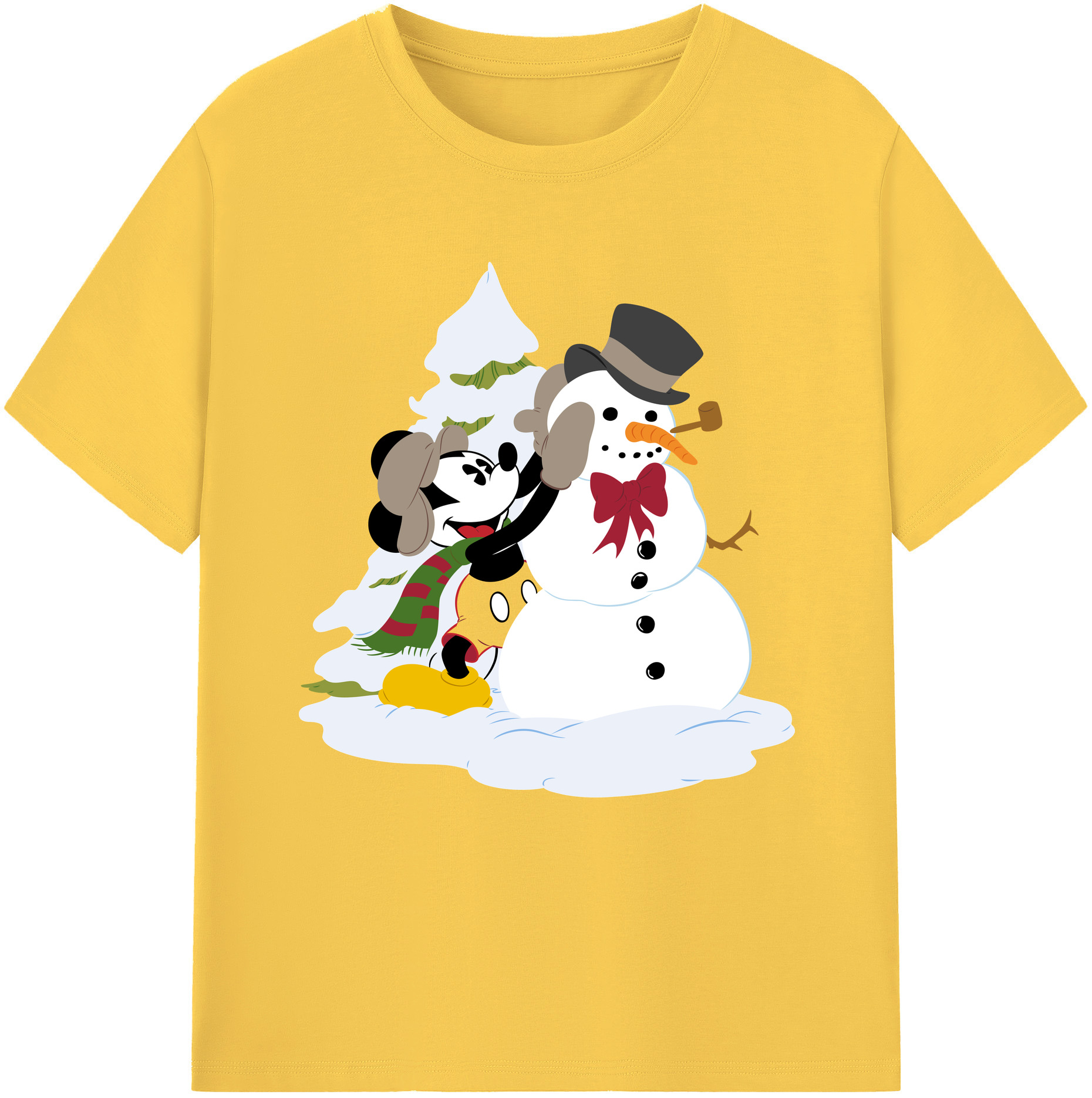 （画像用） ミッキーマウス Mickey Mouse 綿100％半袖Tシャツ（フロントプリント）