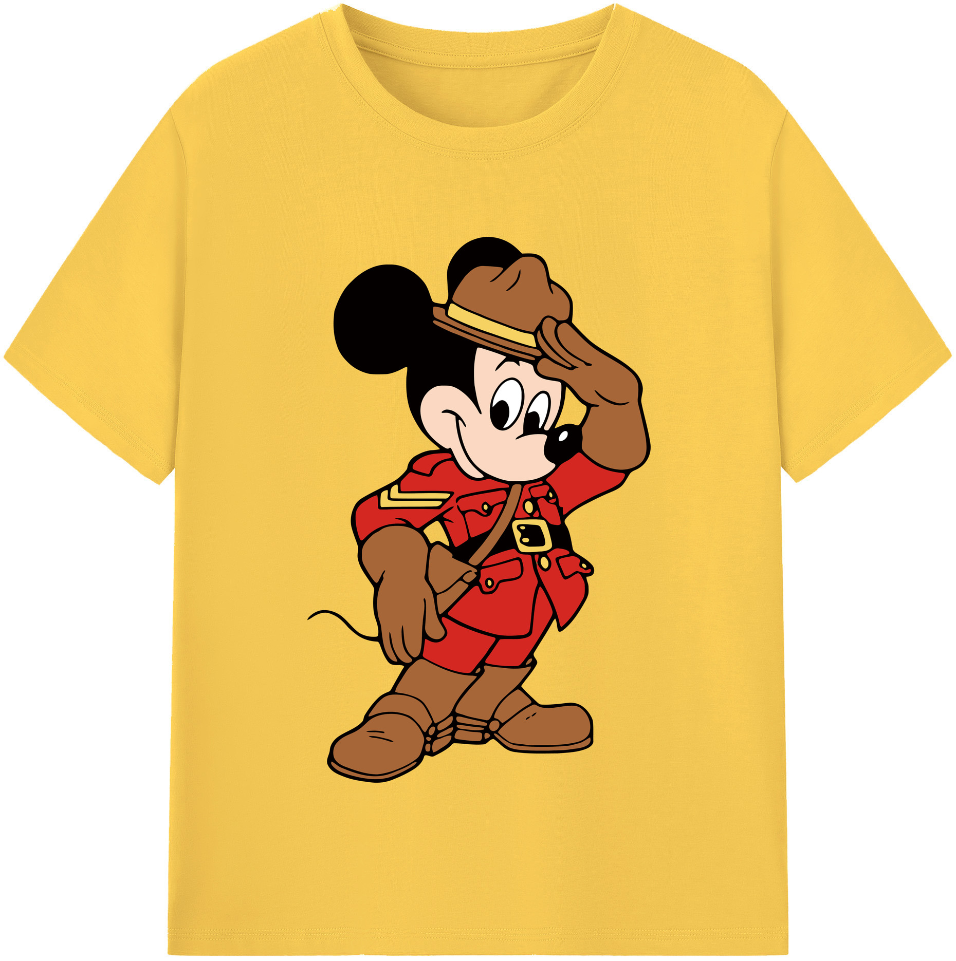 （画像用） ミッキーマウス Mickey Mouse 綿100％半袖Tシャツ（フロントプリント）