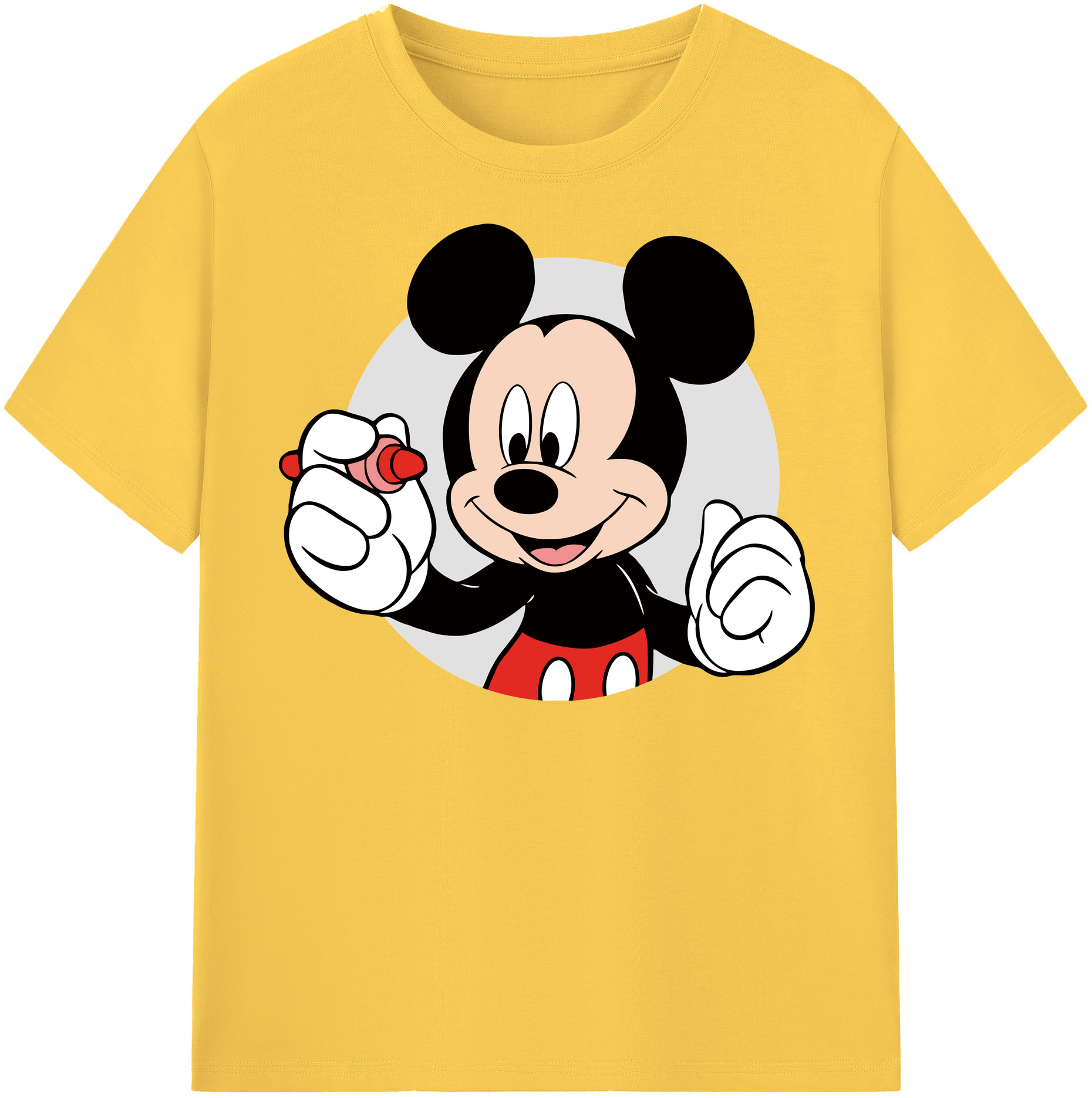 （画像用） ミッキーマウス Mickey Mouse 綿100％半袖Tシャツ（フロントプリント）