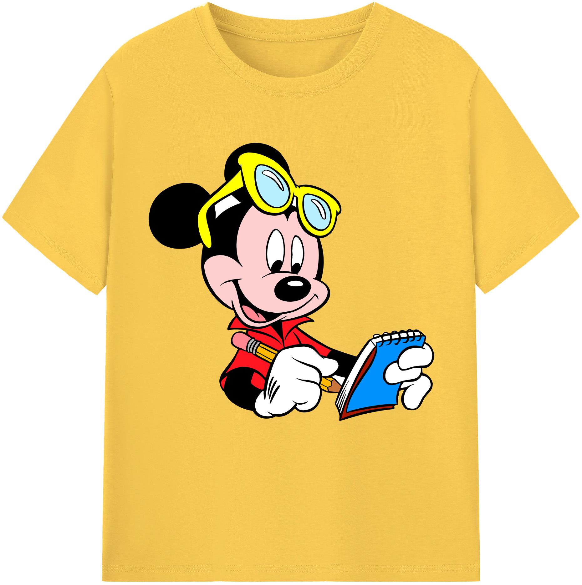 （画像用） ミッキーマウス Mickey Mouse 綿100％半袖Tシャツ（フロントプリント）