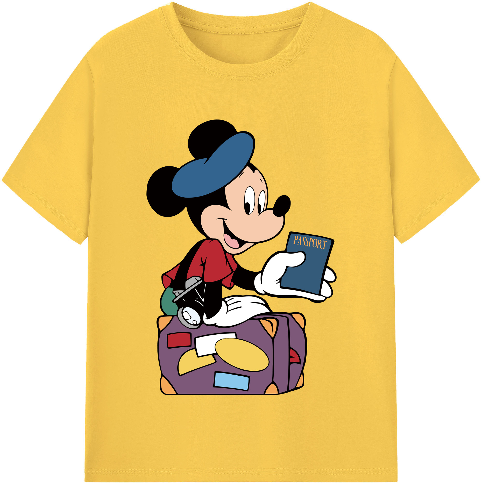 （画像用） ミッキーマウス Mickey Mouse 綿100％半袖Tシャツ（フロントプリント）