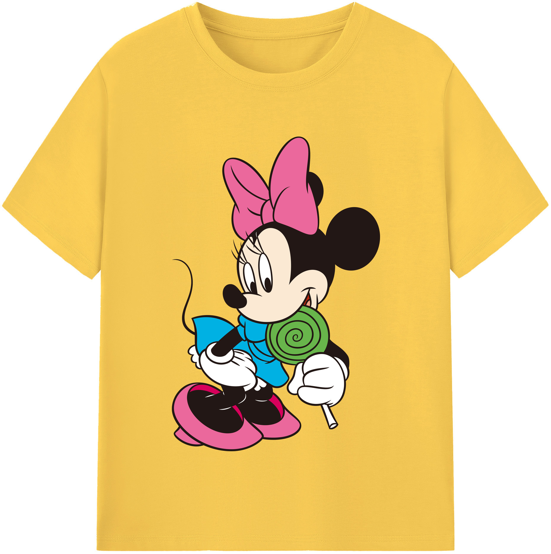 （画像用） ミッキーマウス Mickey Mouse 綿100％半袖Tシャツ（フロントプリント）