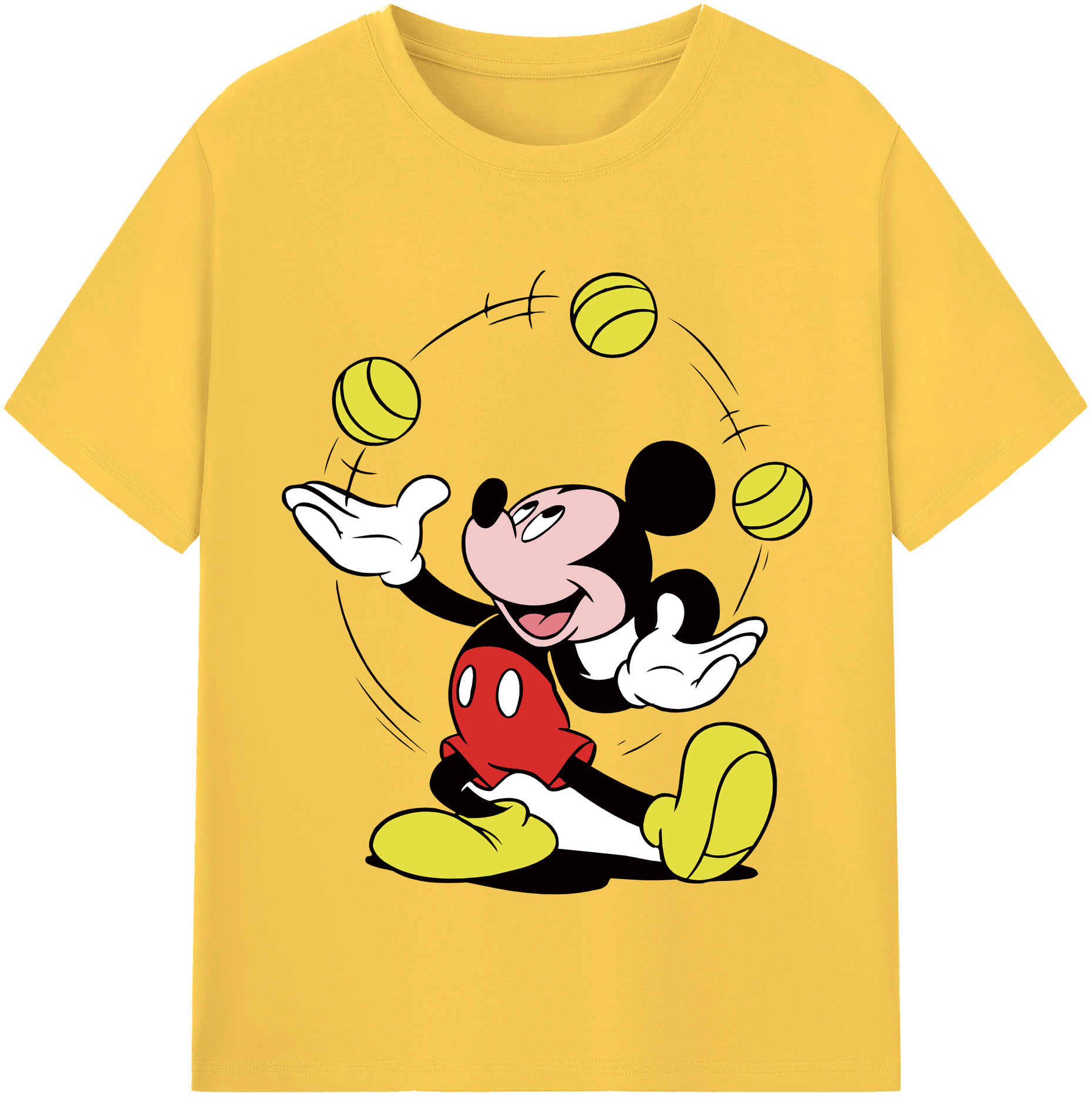 （画像用） ミッキーマウス Mickey Mouse 綿100％半袖Tシャツ（フロントプリント）